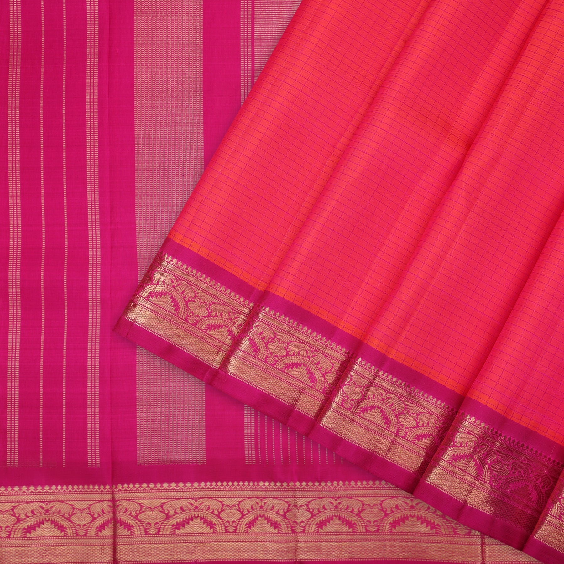 Kanagambaram Kattam / kanjipuram silk