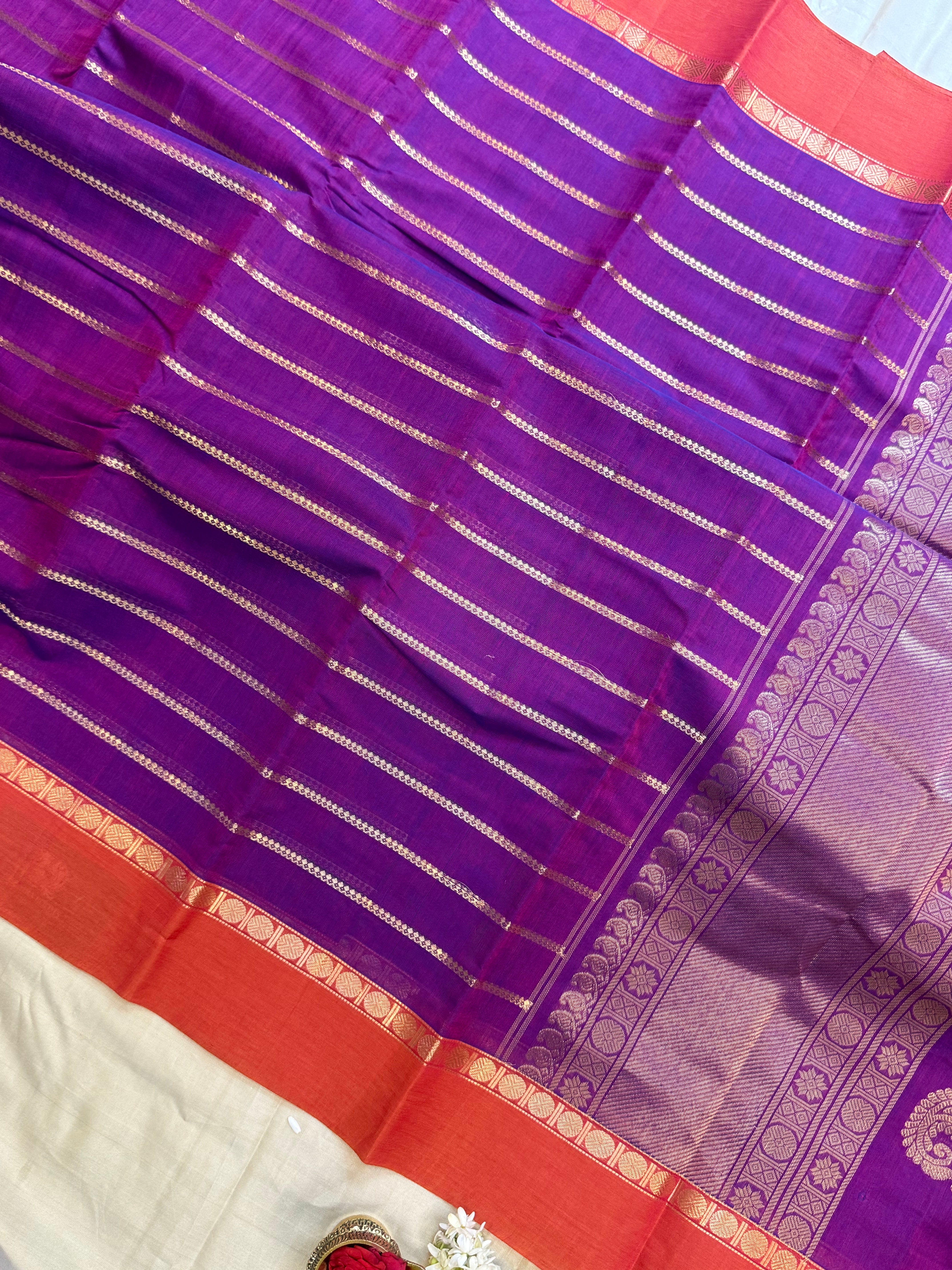 Purple veldhari / Kanchi Cotton