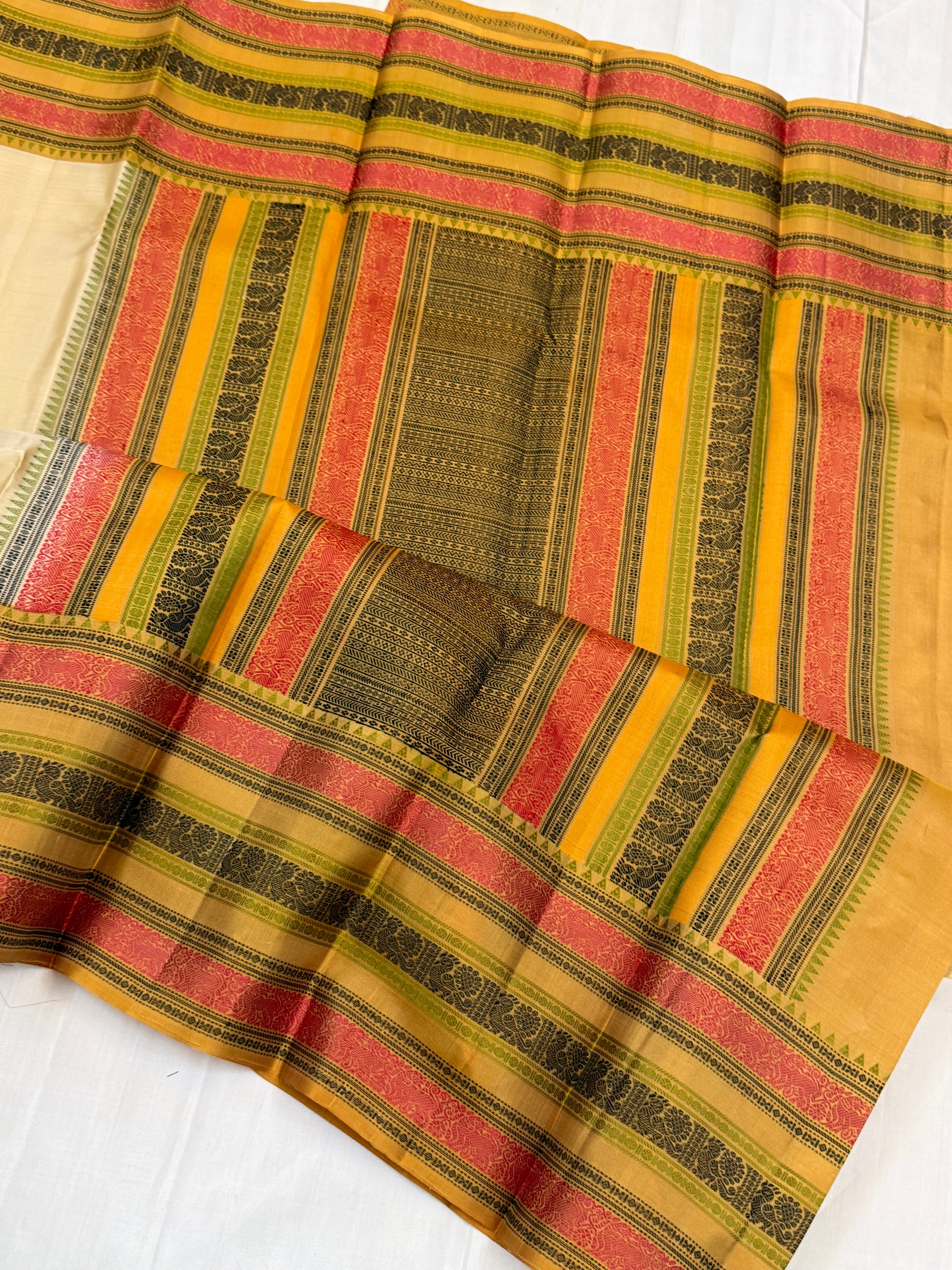Offwhite varisapet border/Varnangal Thread work / CLSA11265
