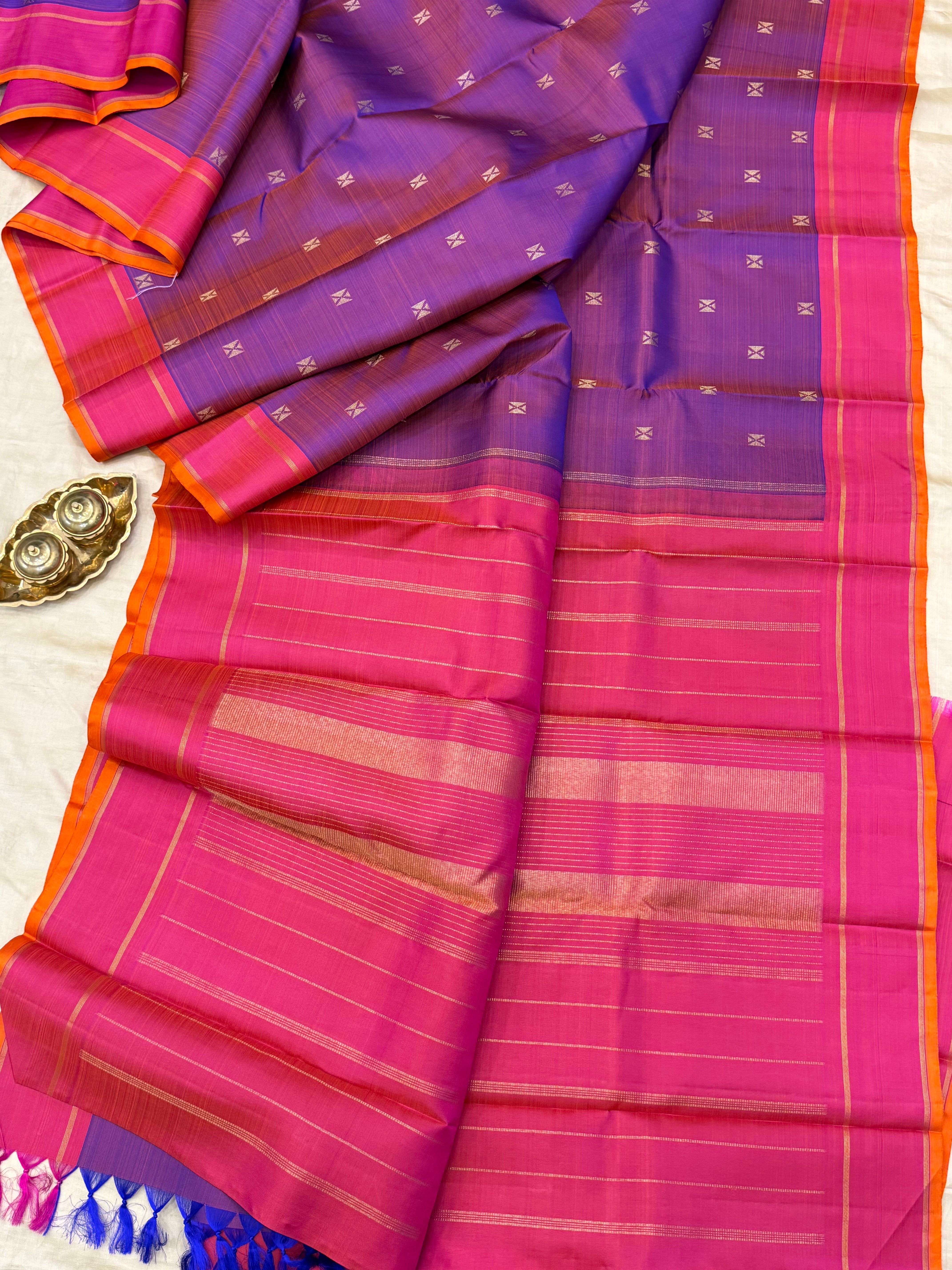 Kalyani : purple shot pink / Kanjipuram silk