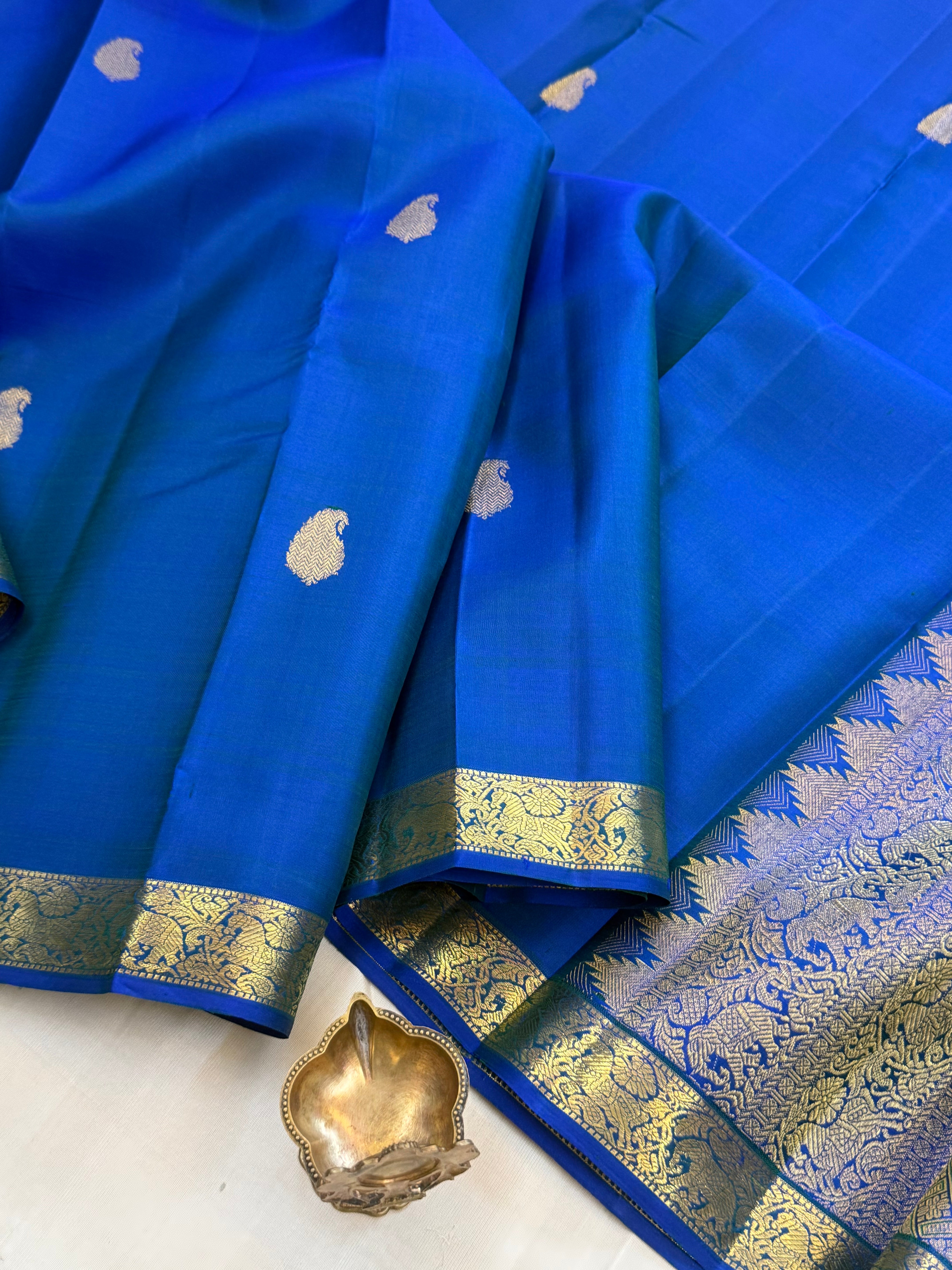 Ms blue 2g simple Kanjipuram silk CLSA11009