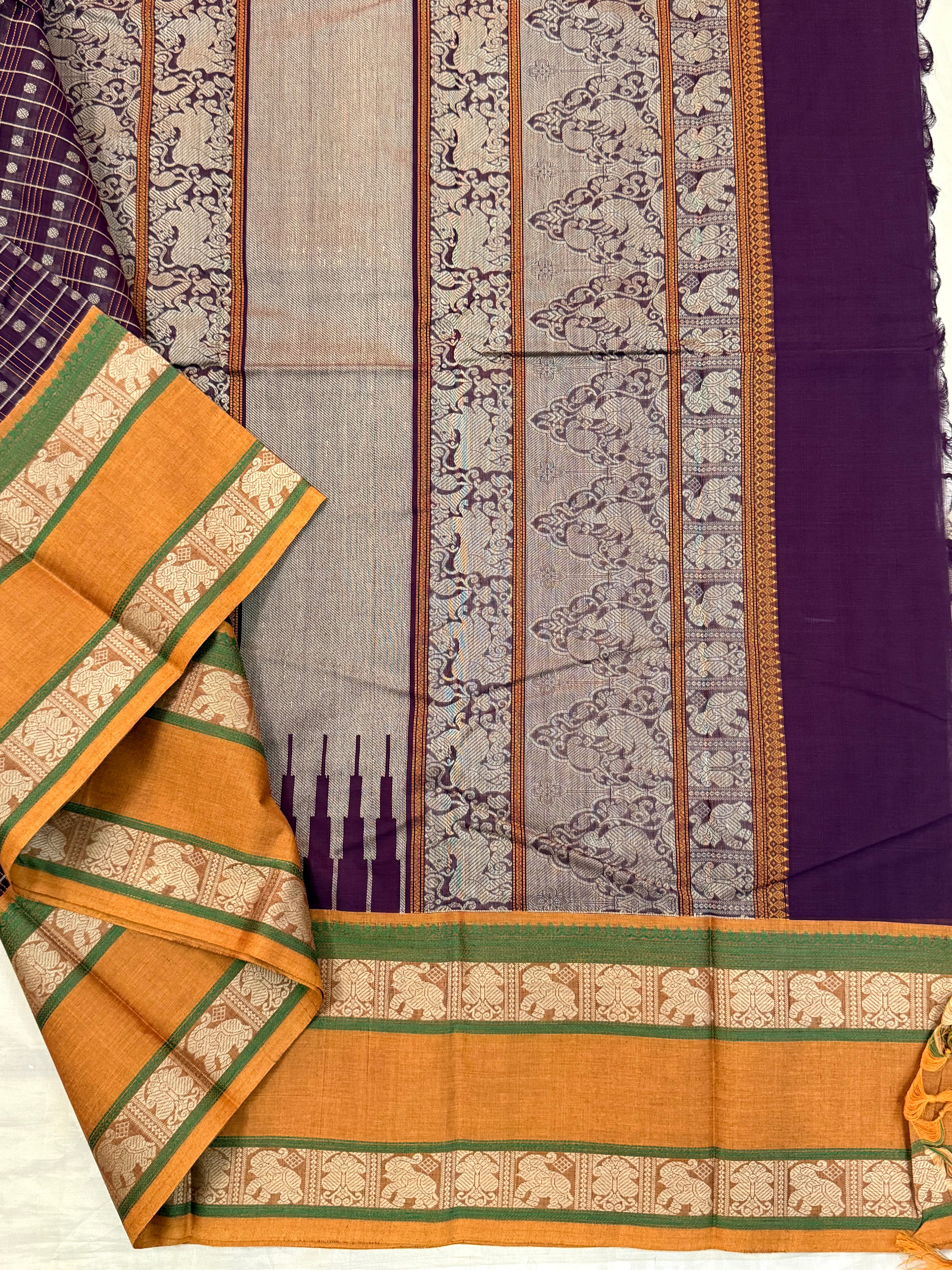Deep purple lakshambutta/ Kanchi Cotton CL5820