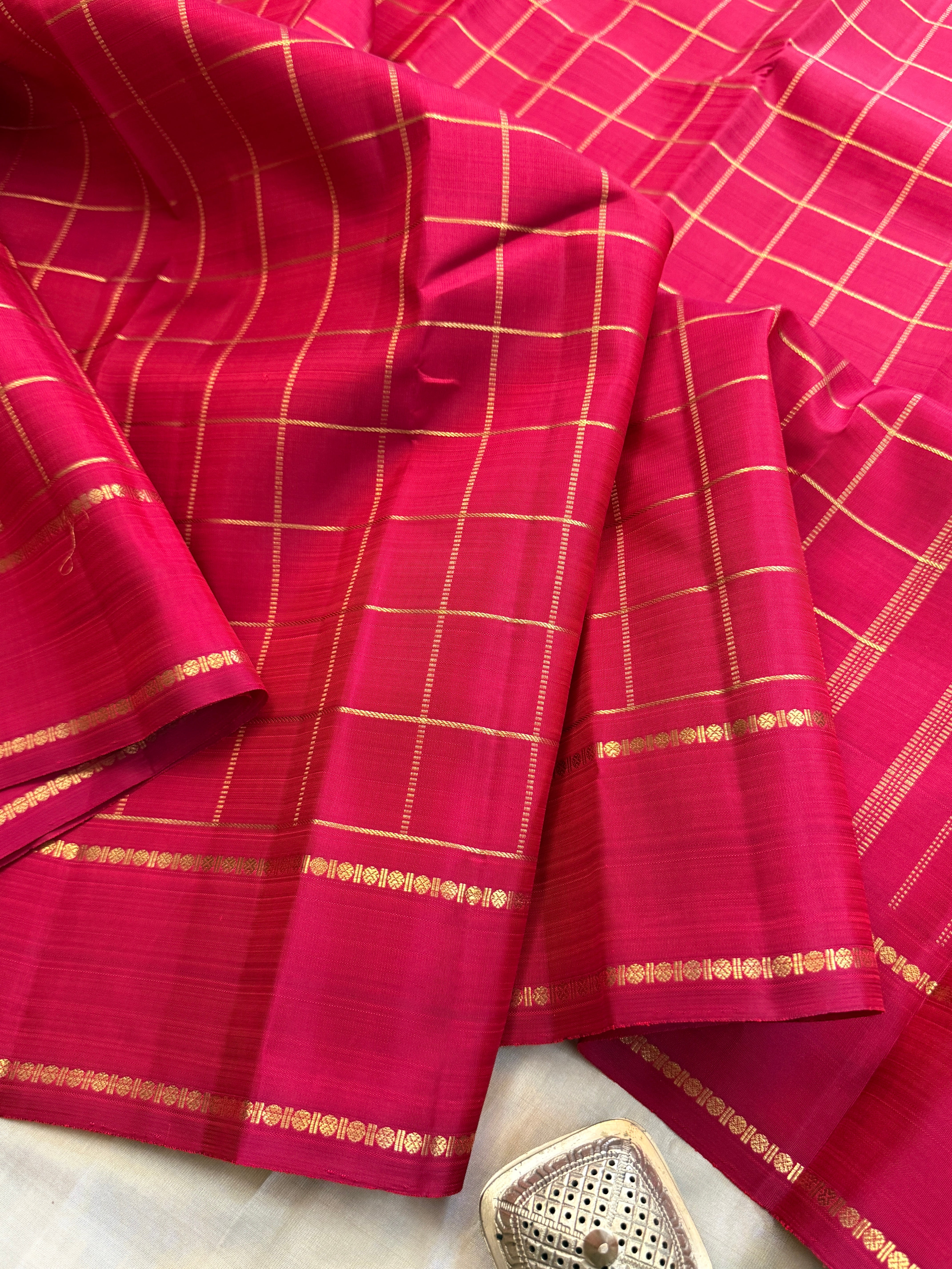 Red Zari Kattam / kanjipuram silk saree clsa 11594