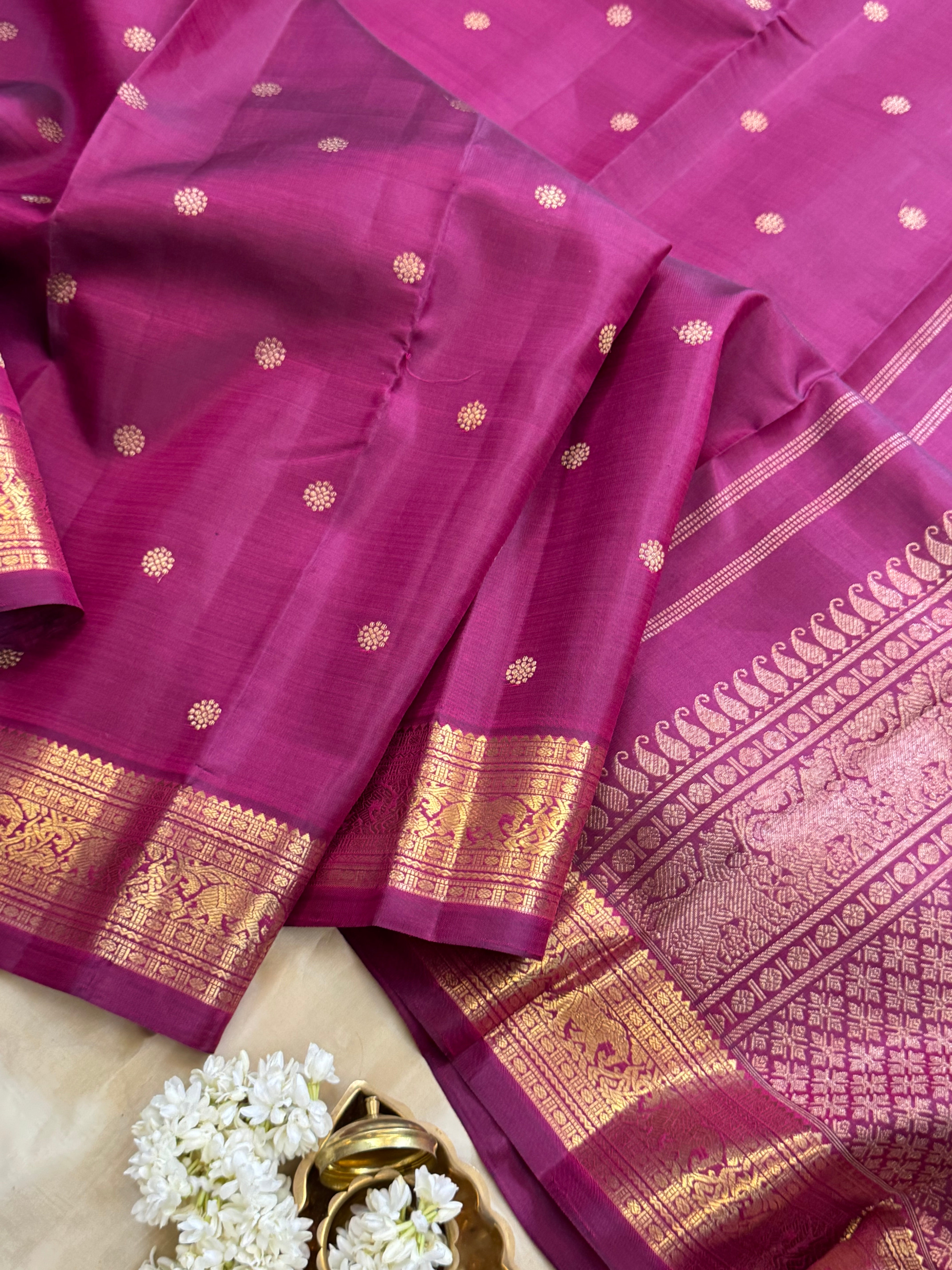 Wine colour yanai pet / kanjipuram silk CLSA6222