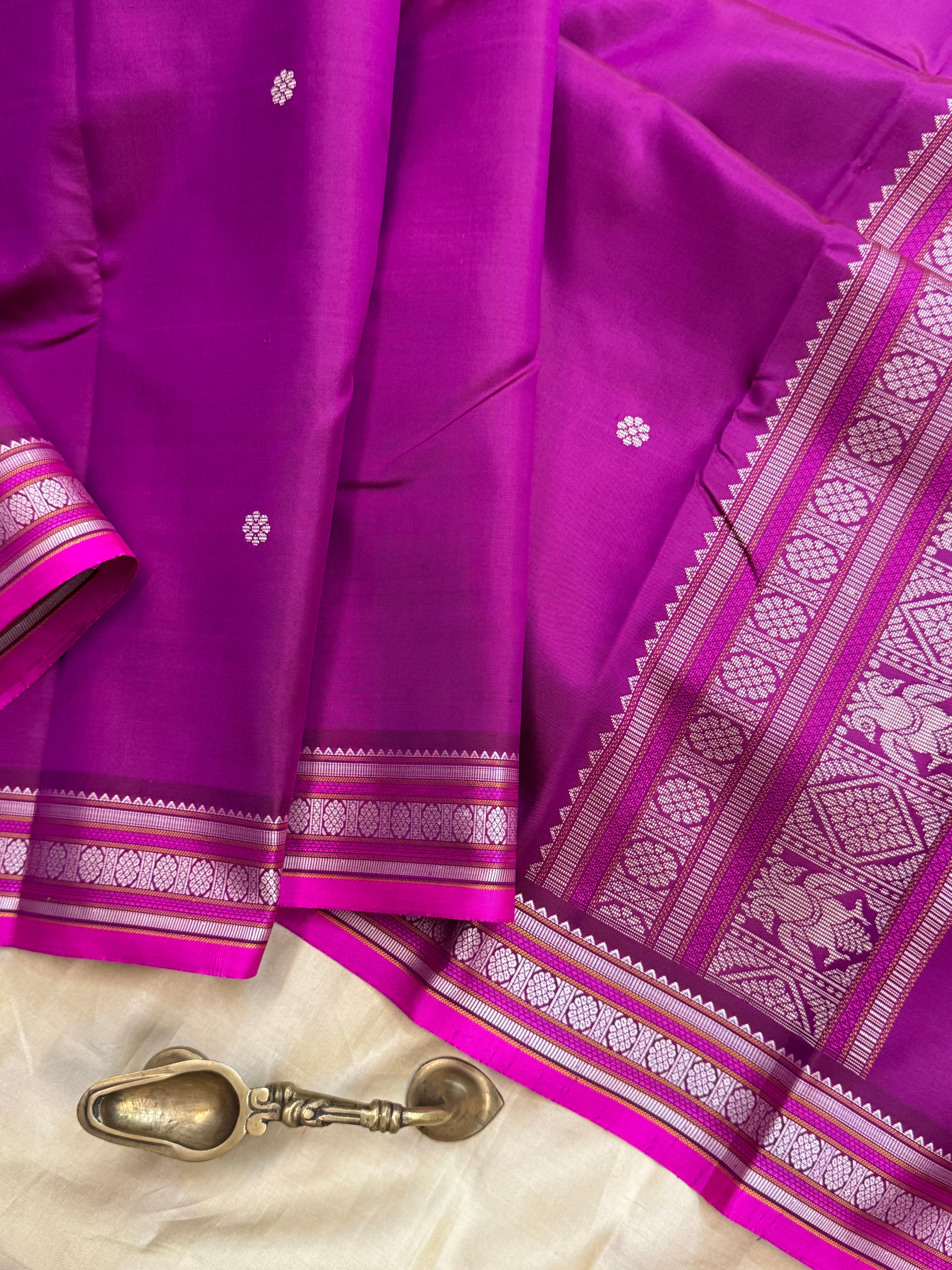 Deep pink small border / special edition silk