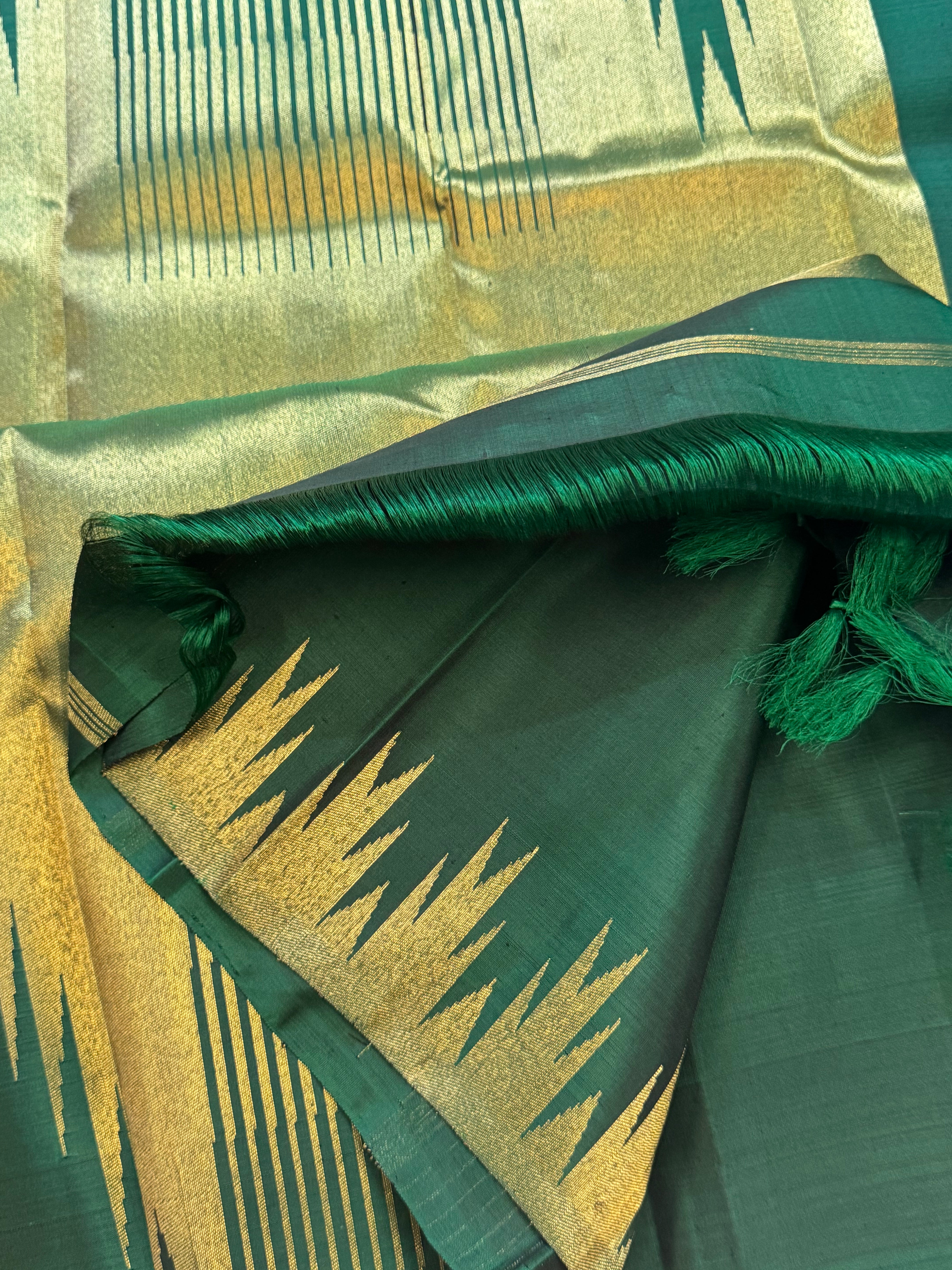 8 kol dark green - kanjipuram silk