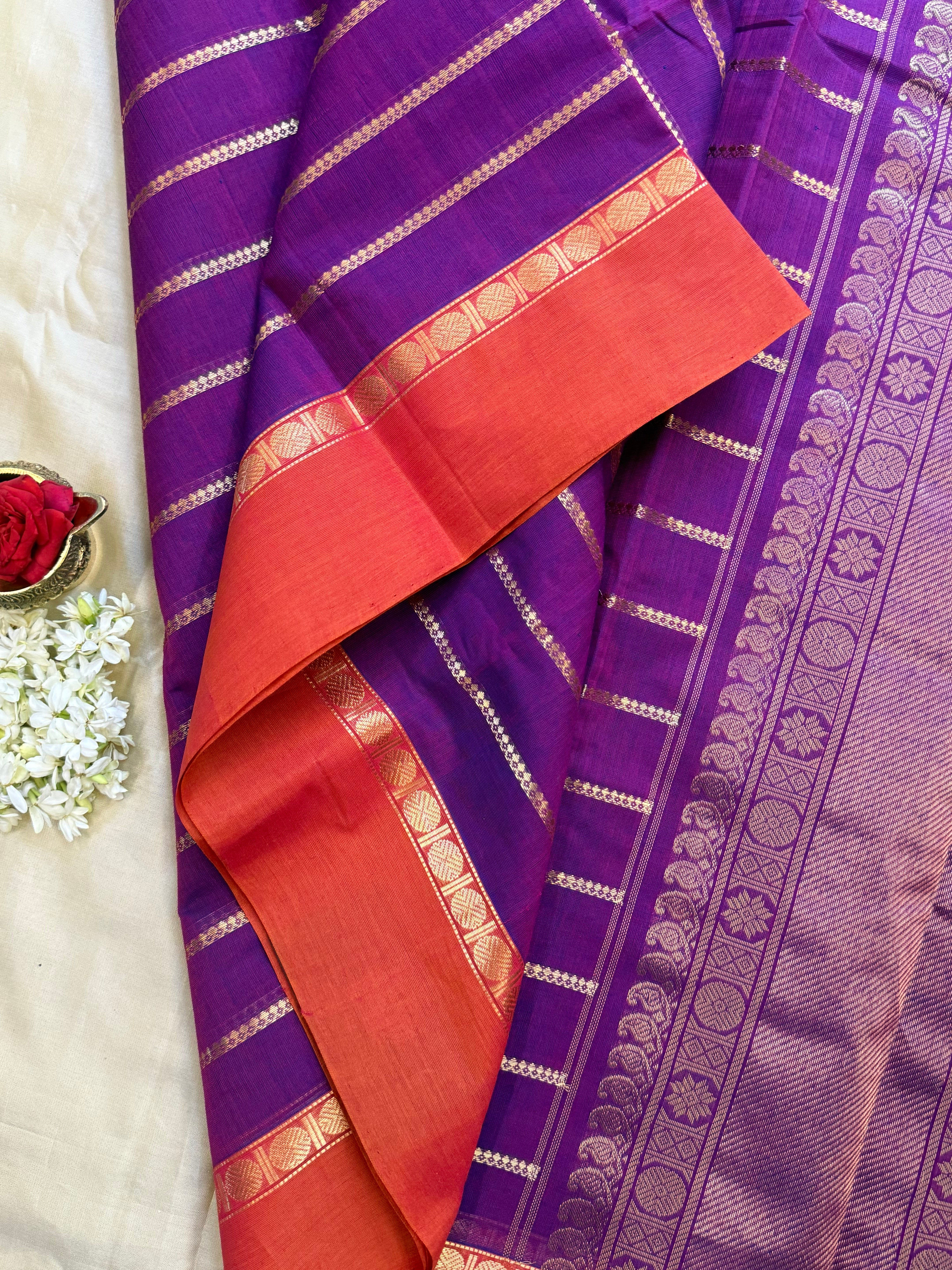 Purple veldhari / Kanchi Cotton