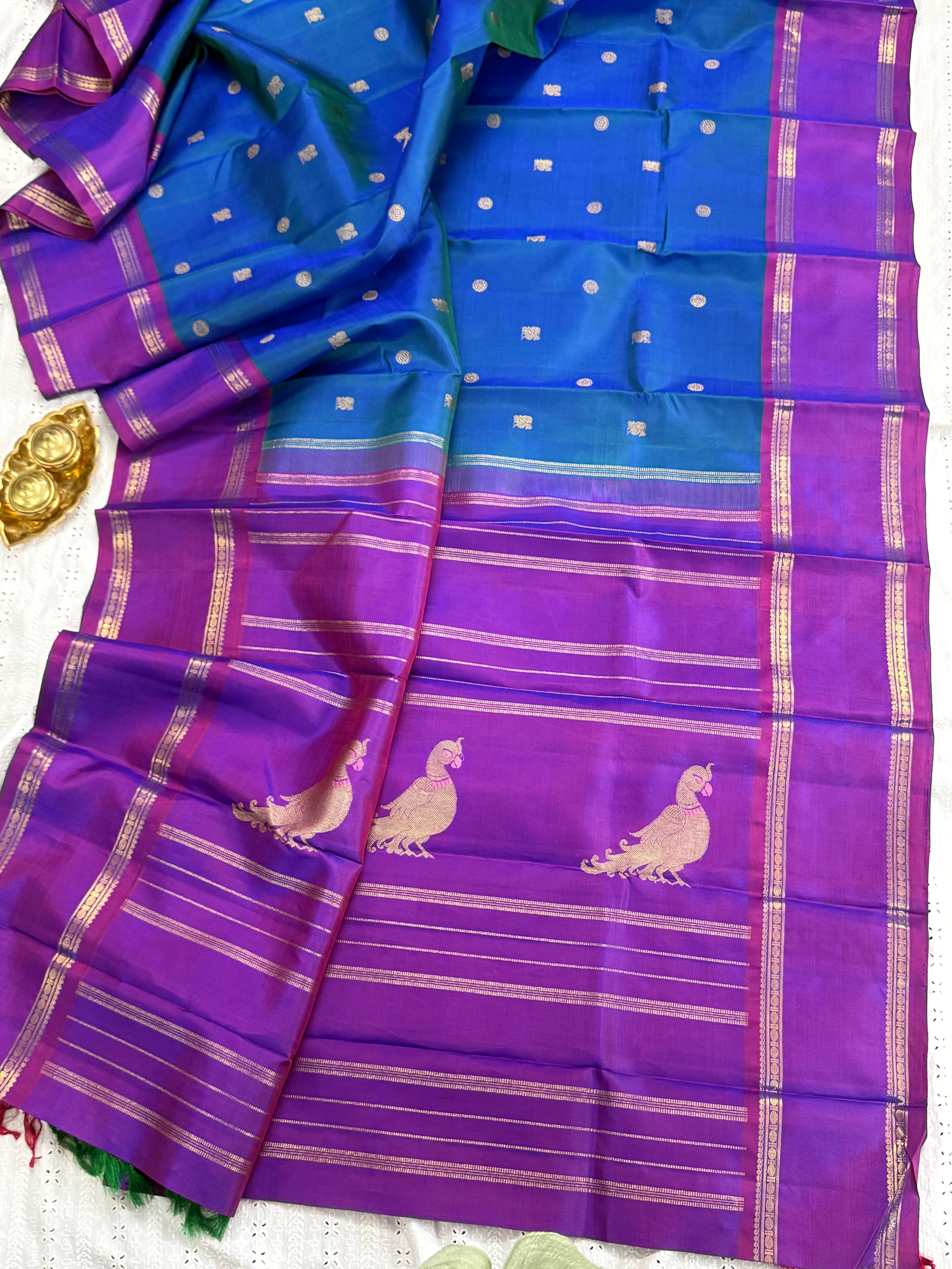 MAYIKAZHUTHU RETTAPET/KANJIPURAM SILK SAREE