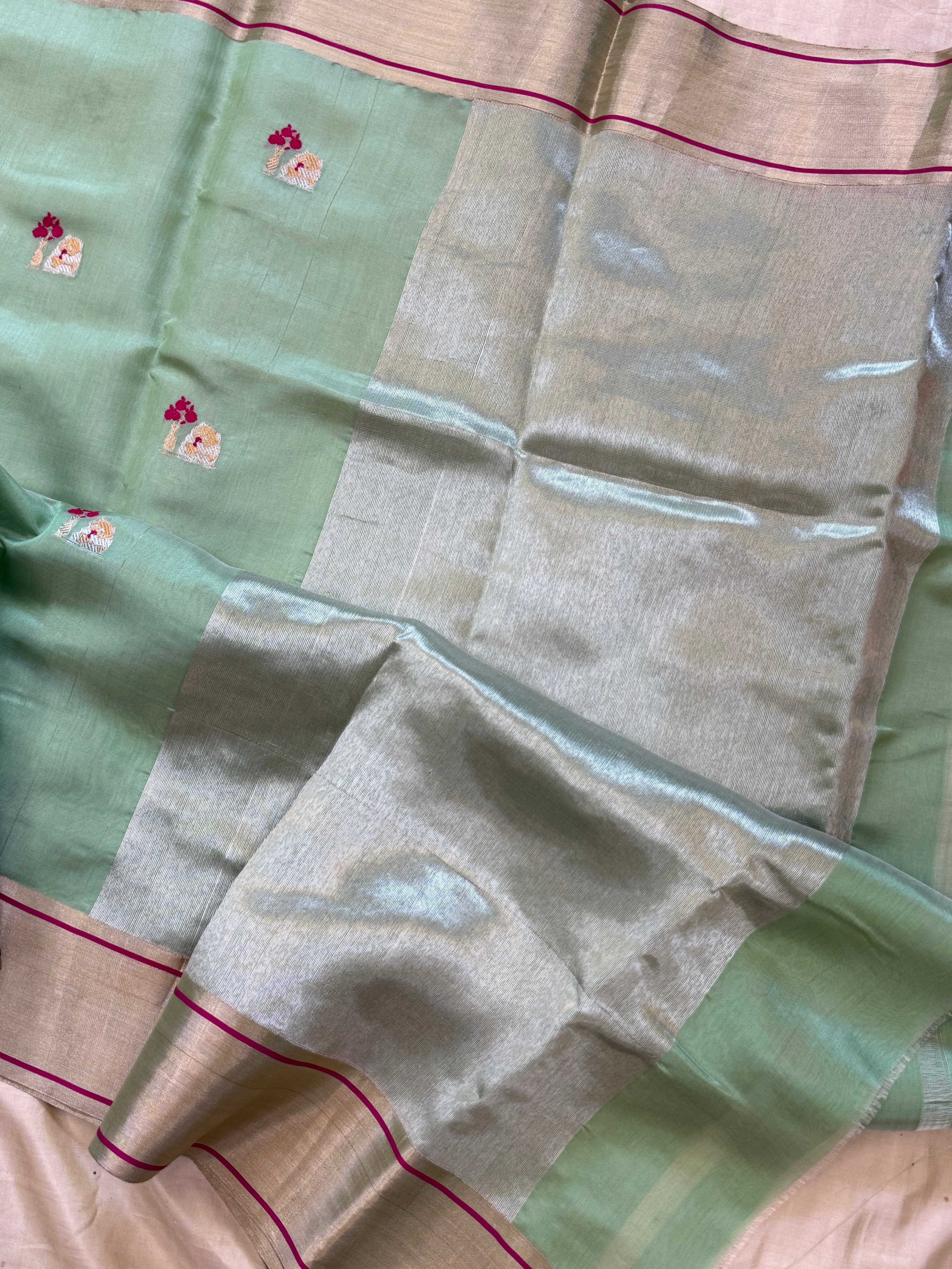 Pastel green / Chanderi silk CLSA10879