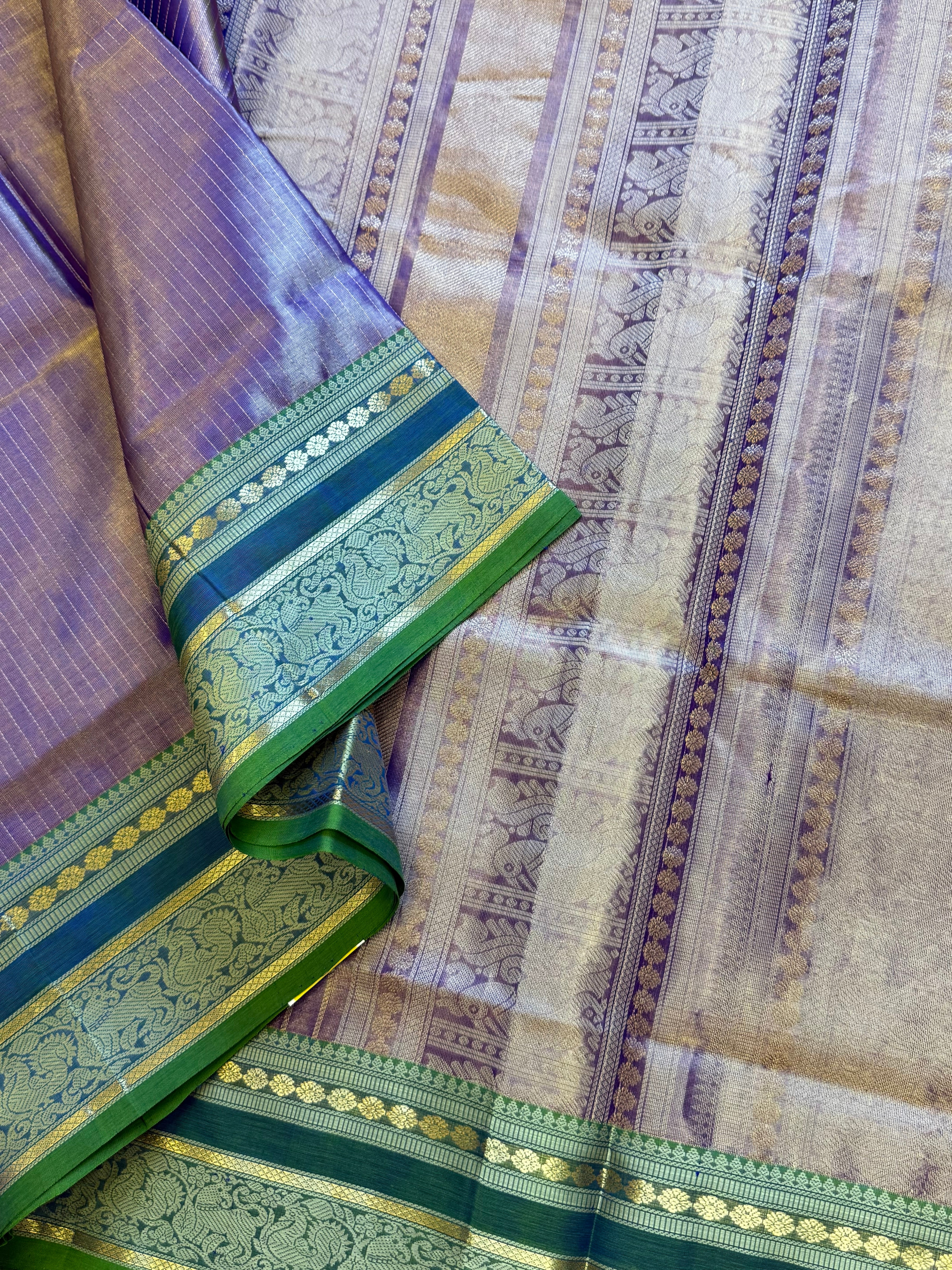 Lavender tissue / Premium silk cotton saree