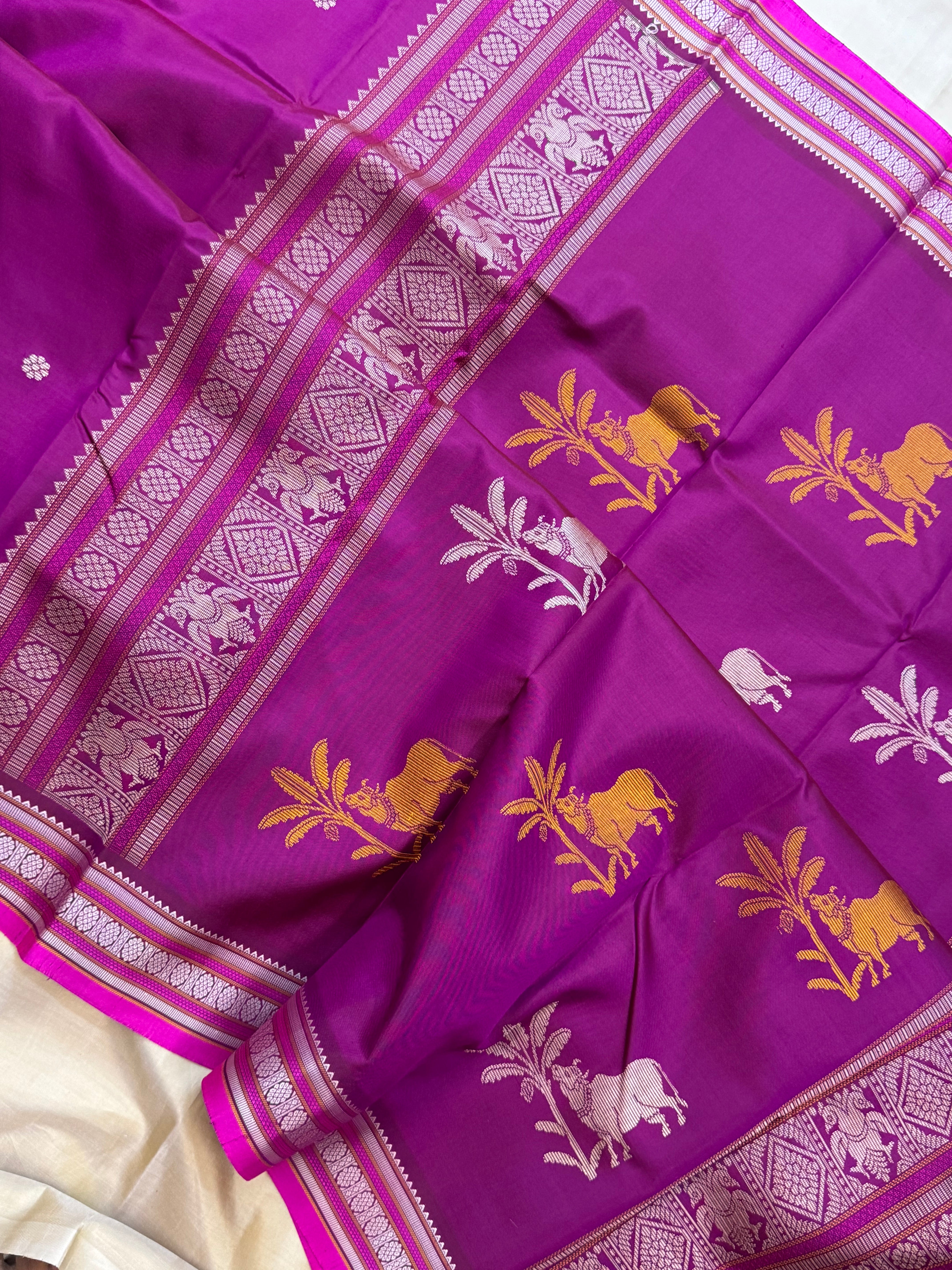 Deep pink small border / special edition silk