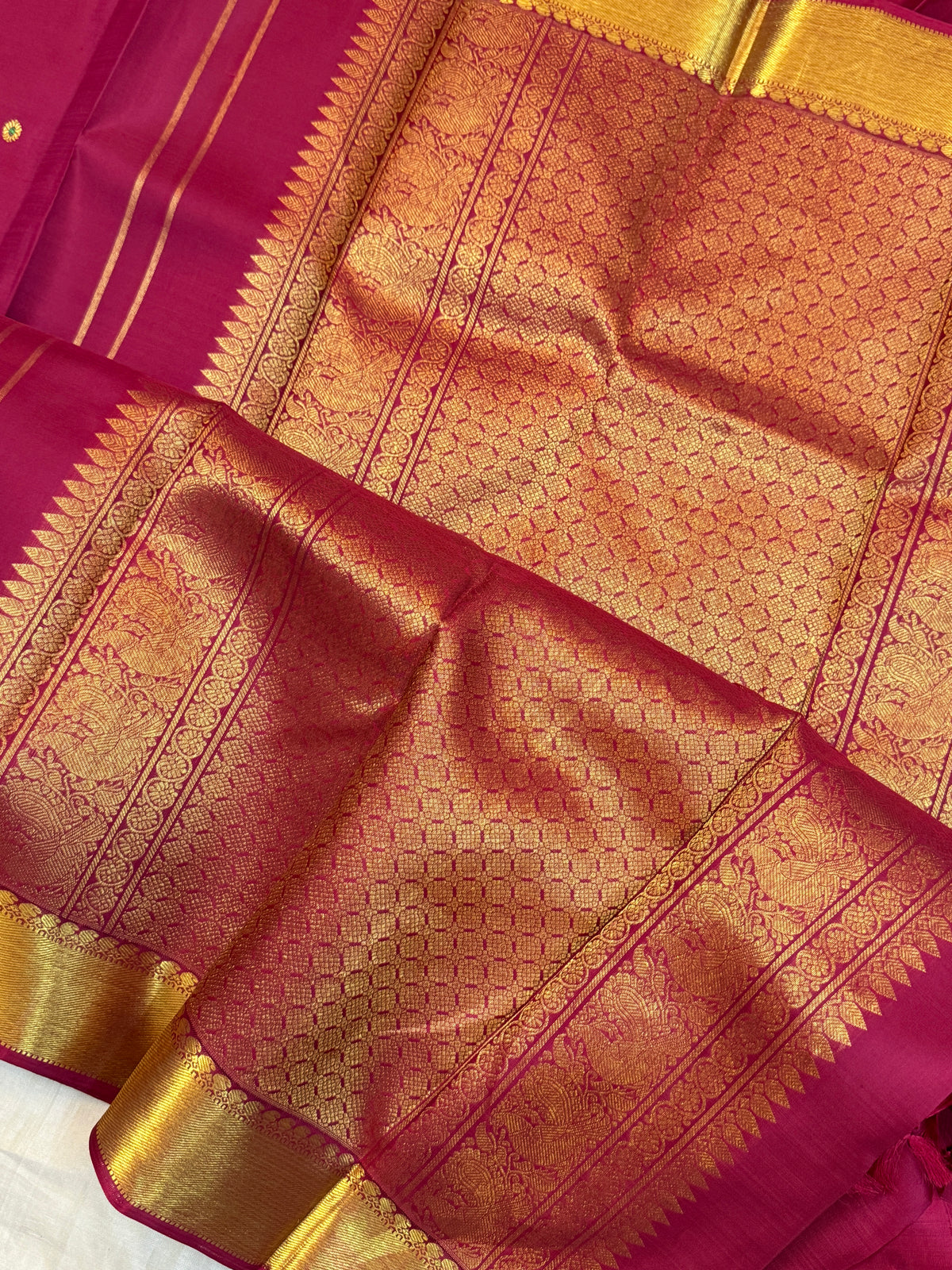 Merron with Meenakari Zari butta/Aarani silk saree 7699