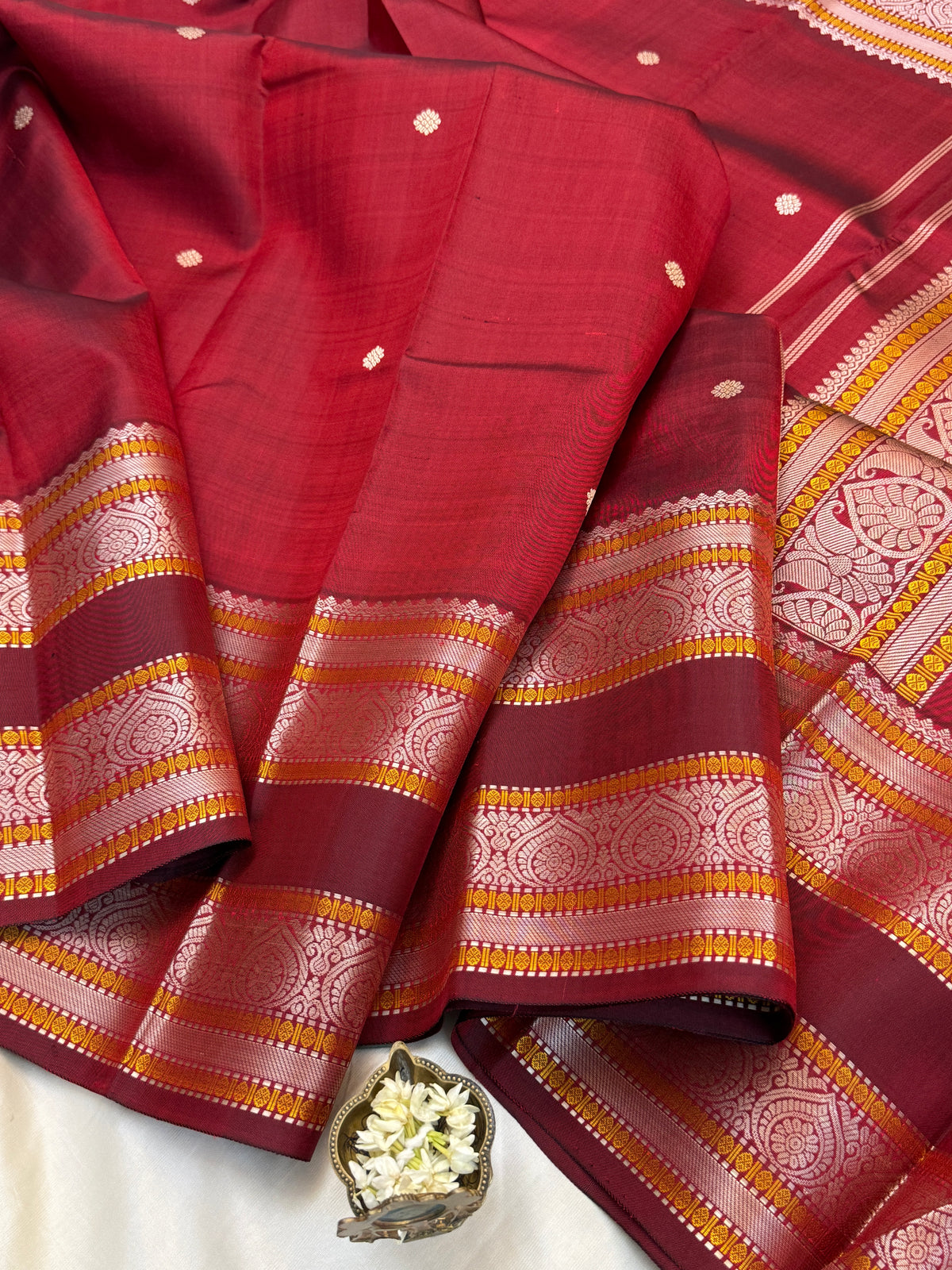Festivel edit _Special edition _long border with body thread butta silk saree/clsa 12410