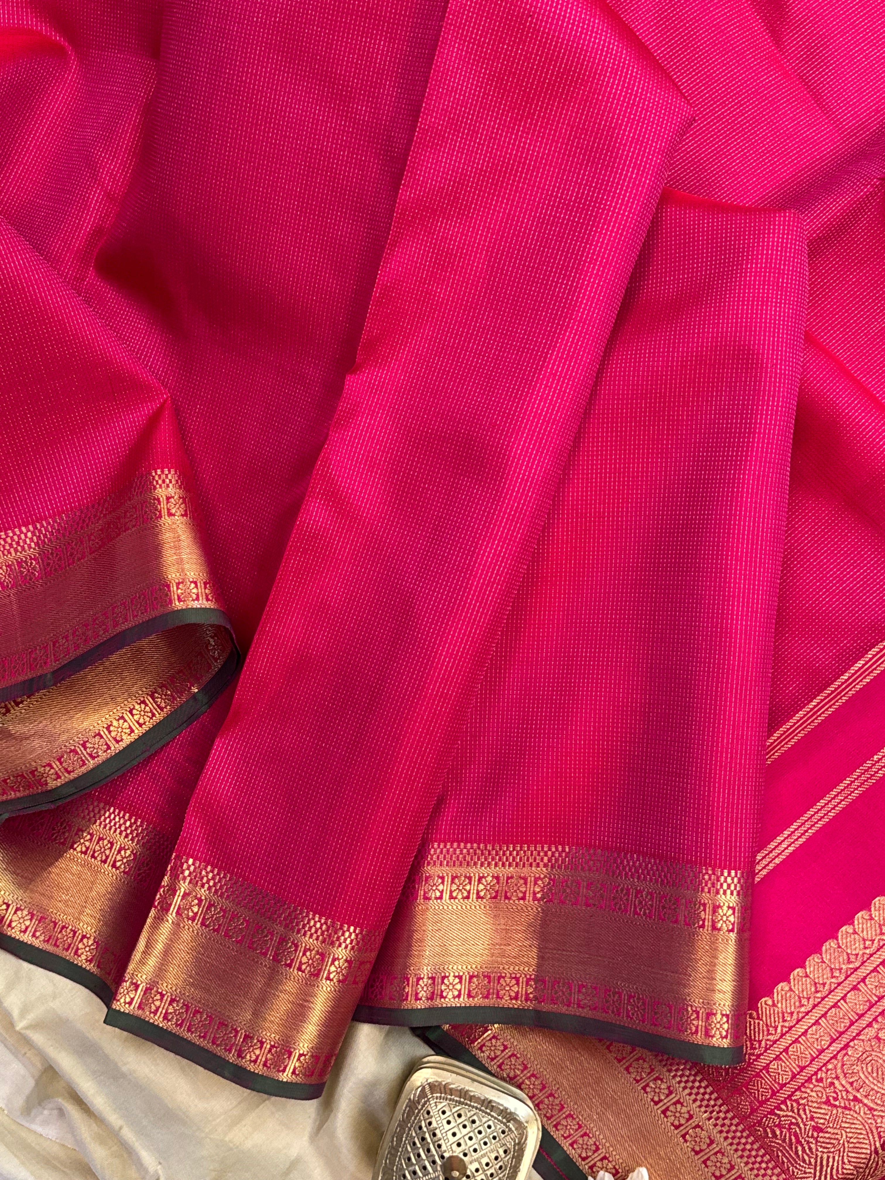 Pink zari ossivanam/ Kanjipuram silk CLSA3514