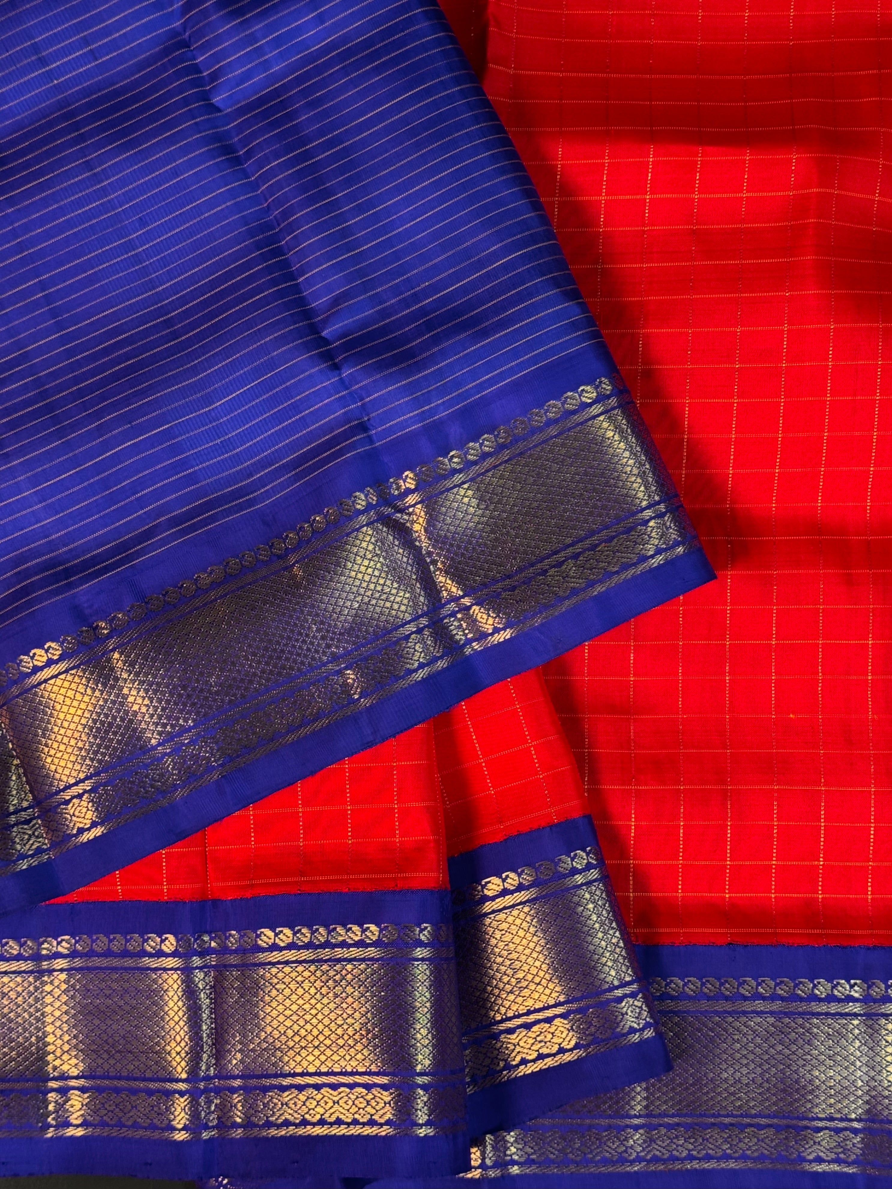 pavadai -0-3 years paavadai sattai/ kanjipuram silk pure Zari 9394