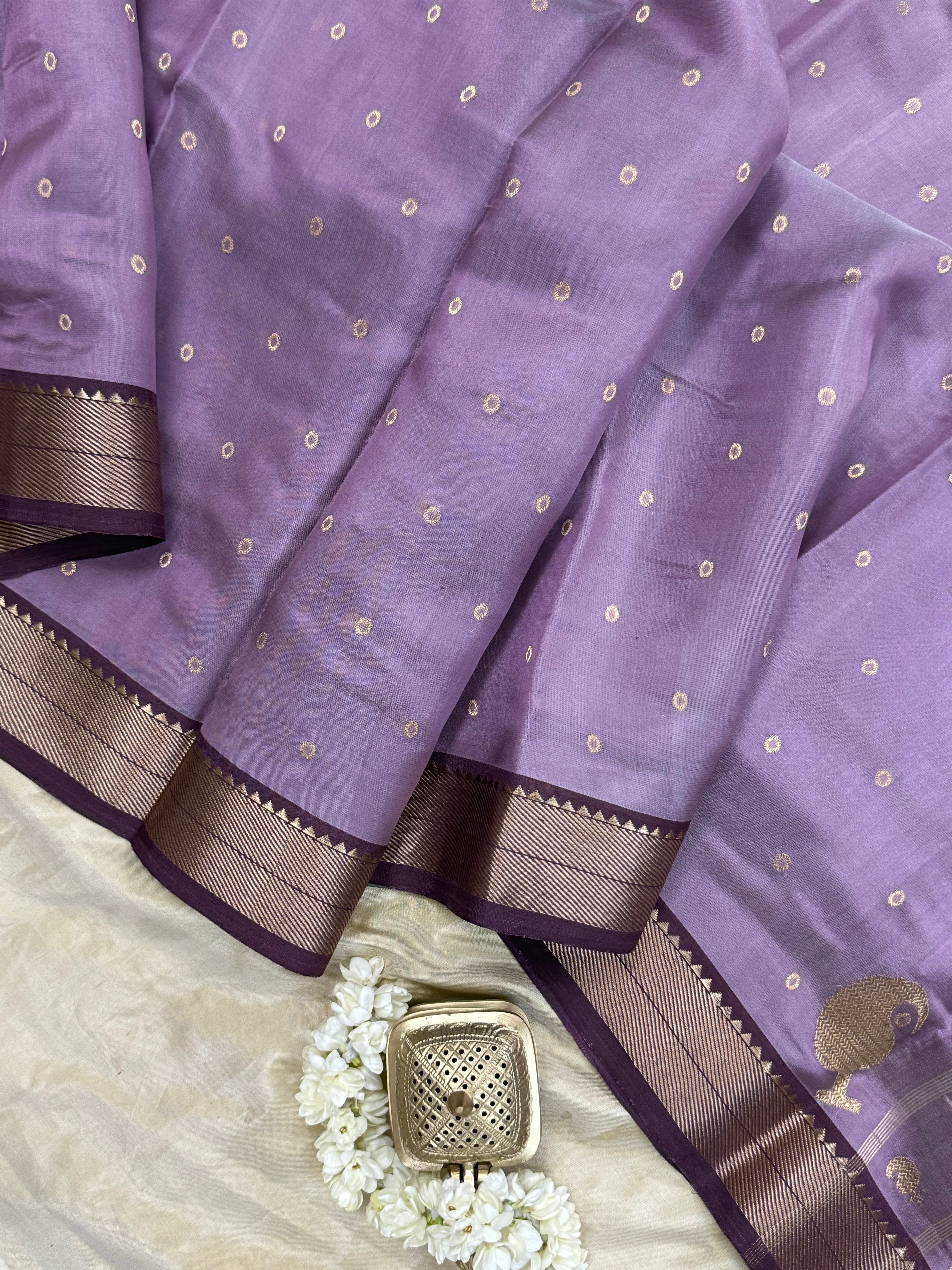 Lavender Ektara butta / Chanderi Silk