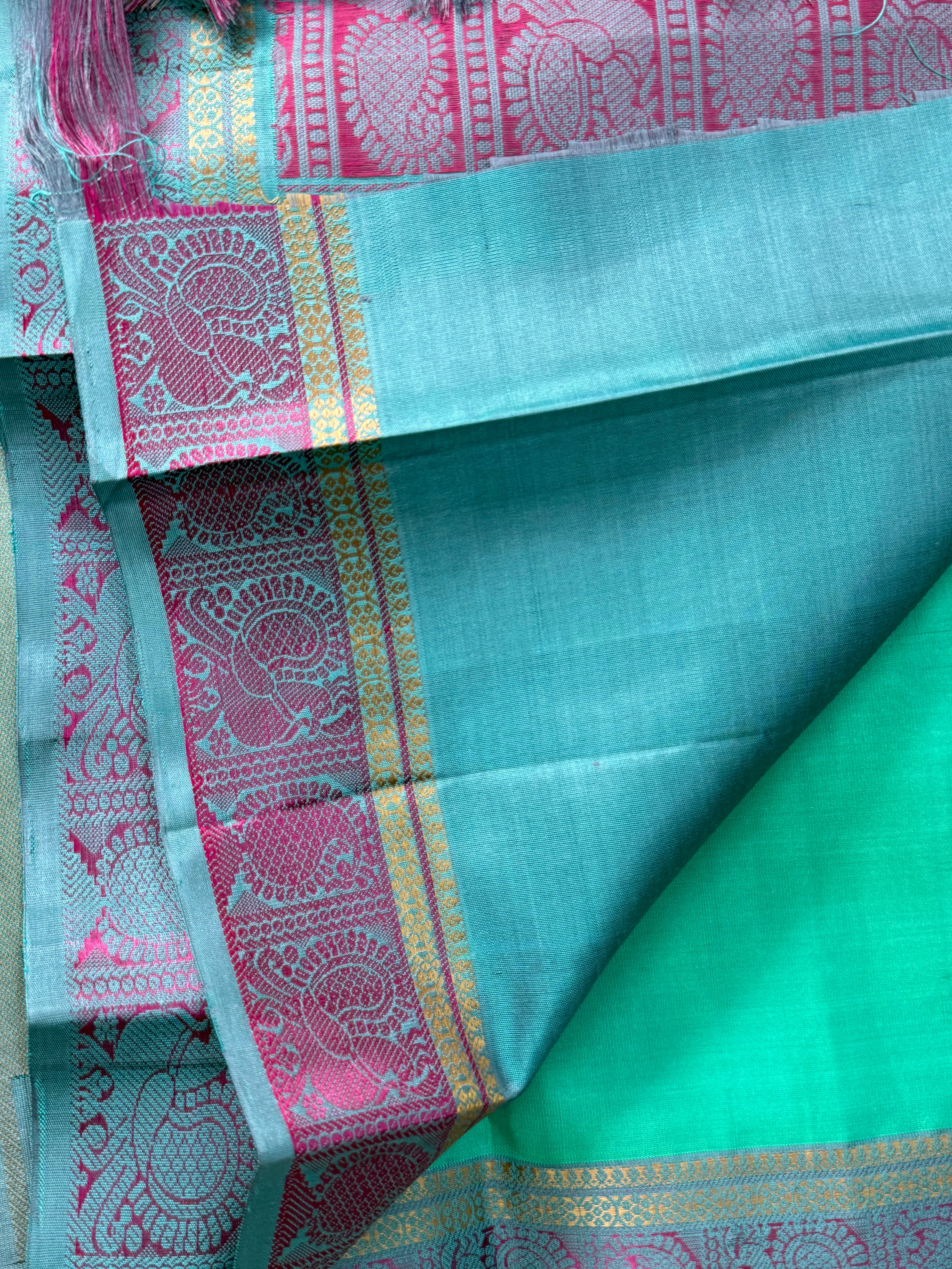 Sea green annam thread butta / Varnangal Soft Silk CL4069