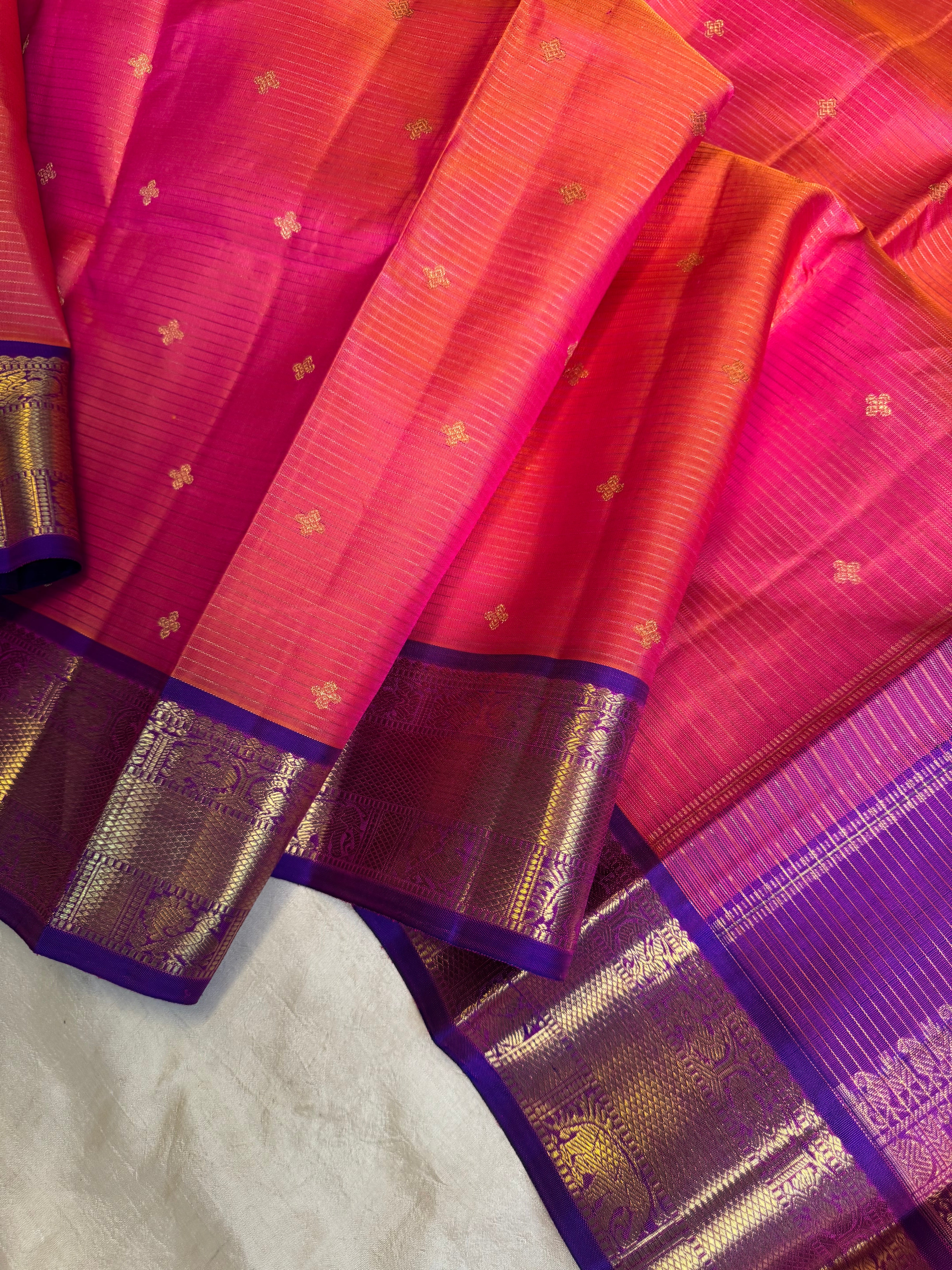 Kanagambaram thanthi kambi / Kanjipuram silk
