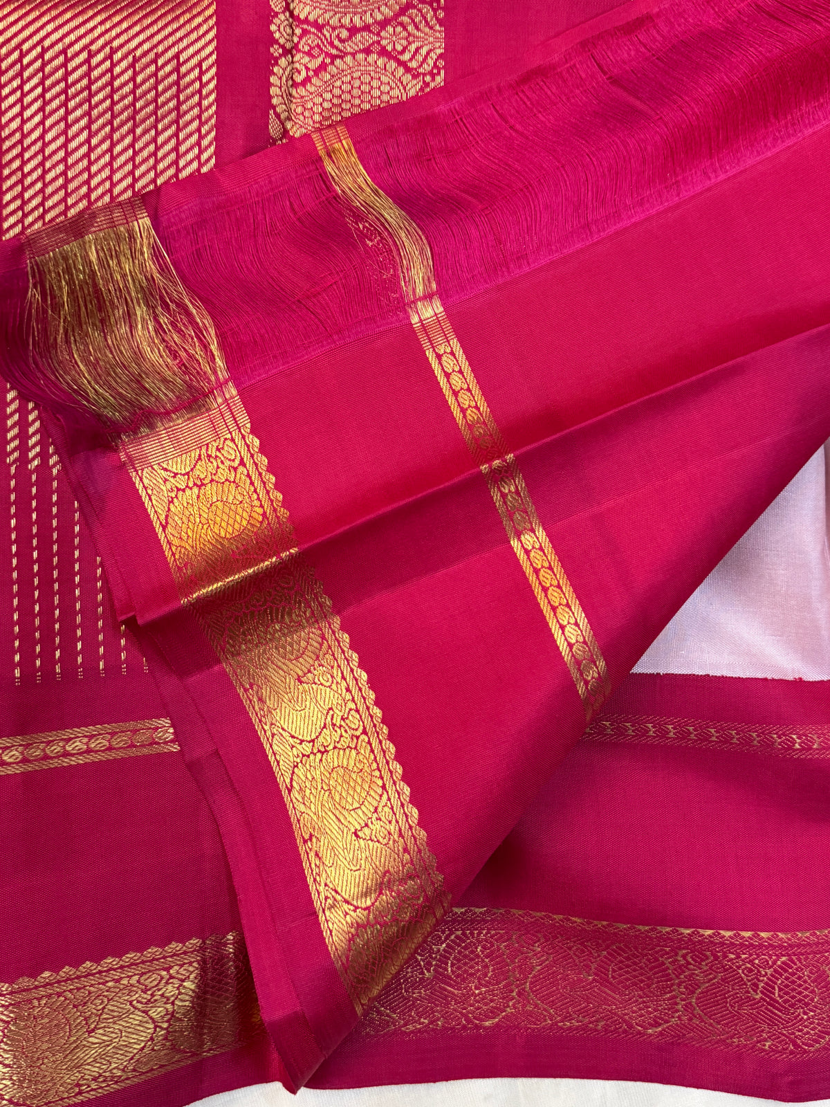 blush pink Korvai pure Zari / kanjipuram silk clsa286