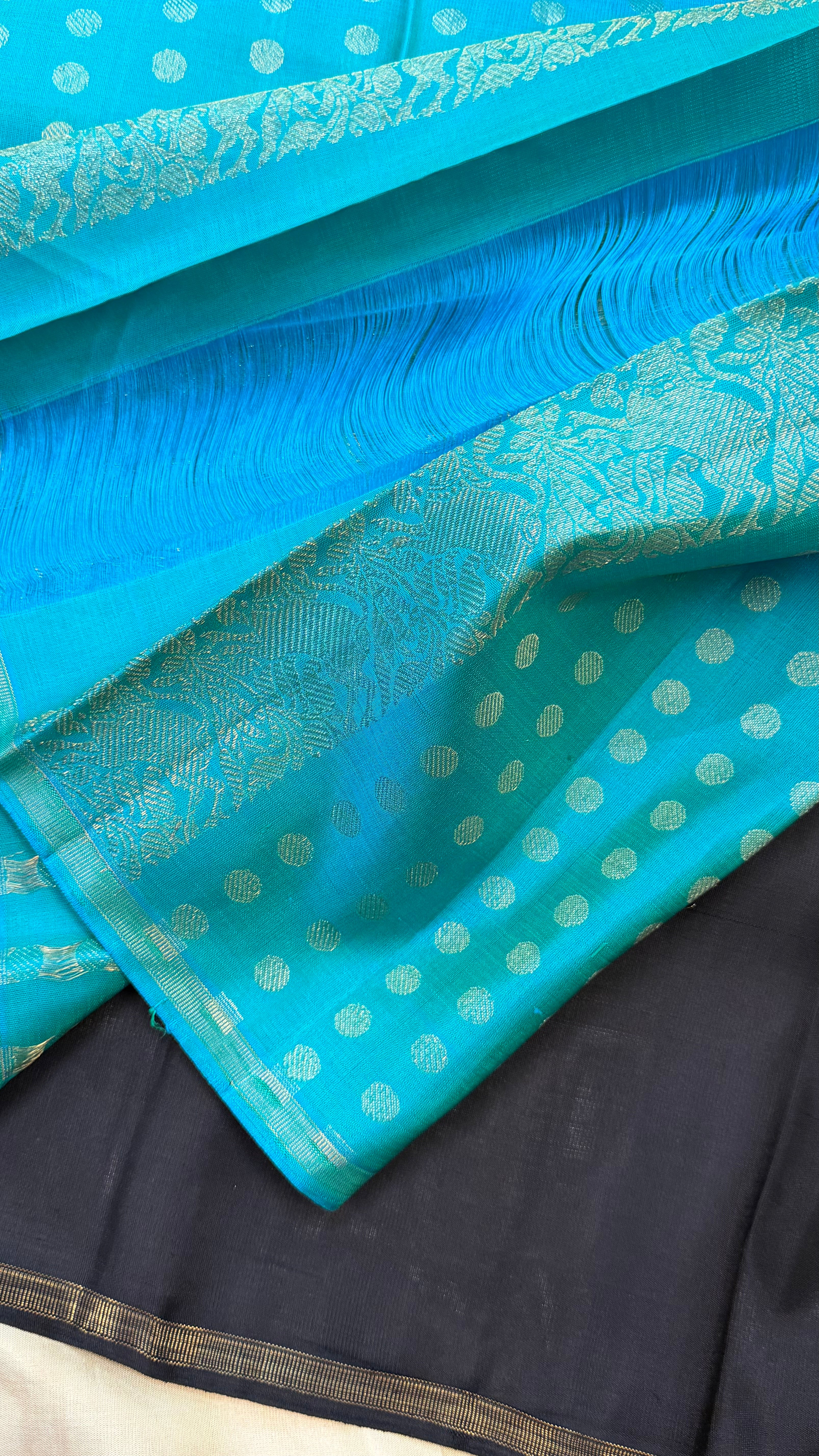 Black borderless palla heavy / Kanjipuram silk sarees