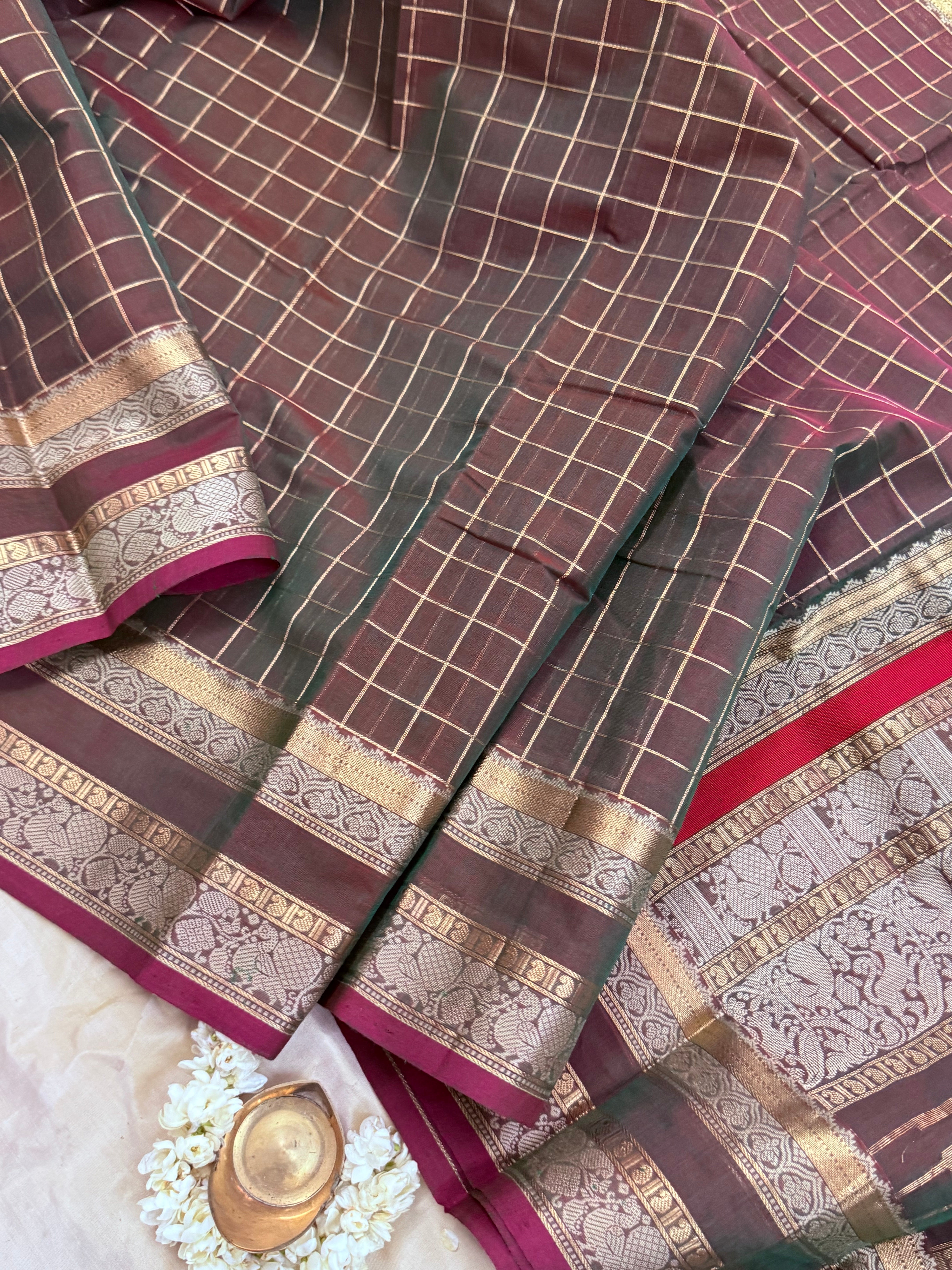 Maanthulir shot pink kattam / Kanchi Cotton