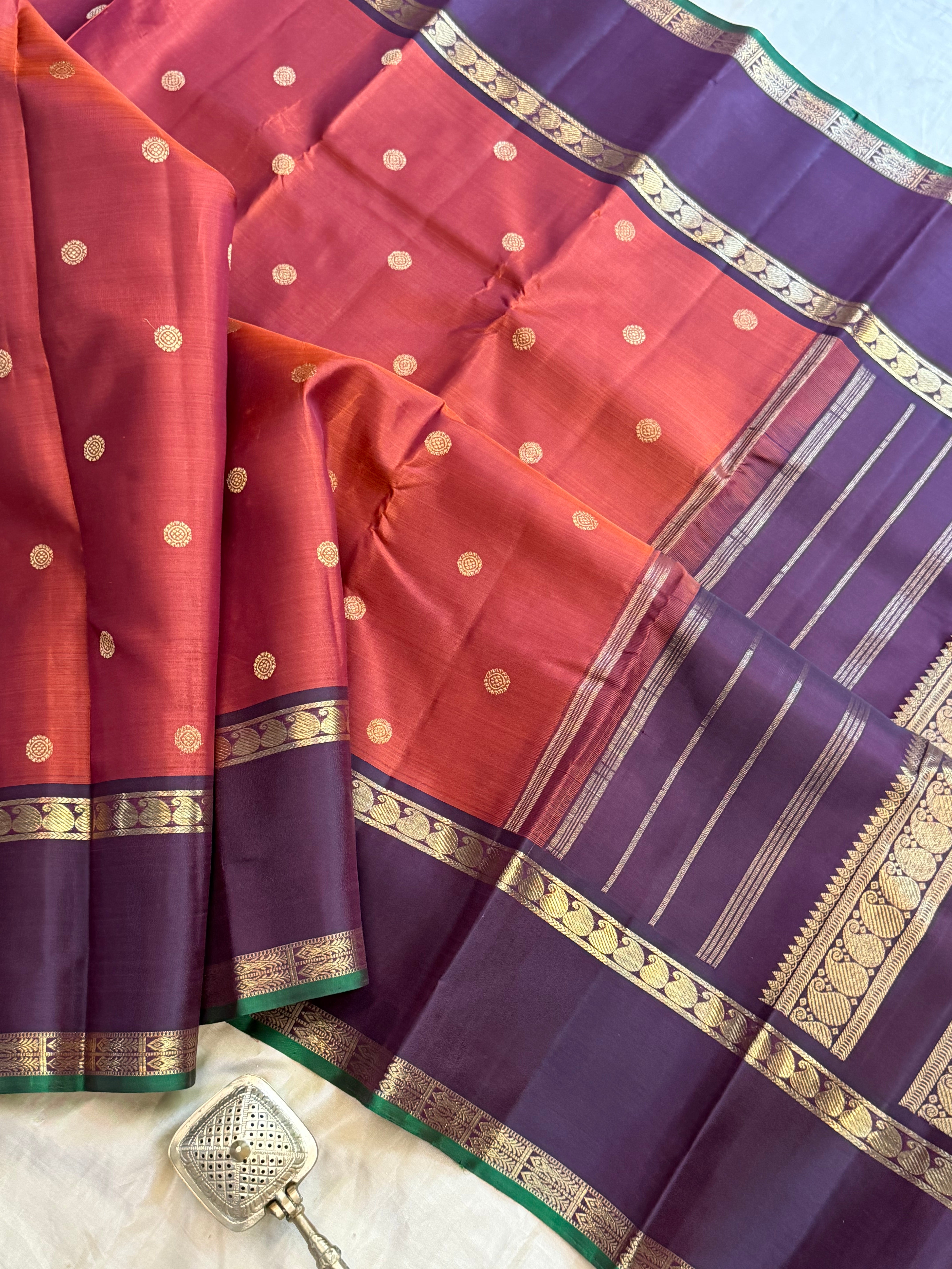Permam : rust retta pet / Kanjipuram silk CL7682