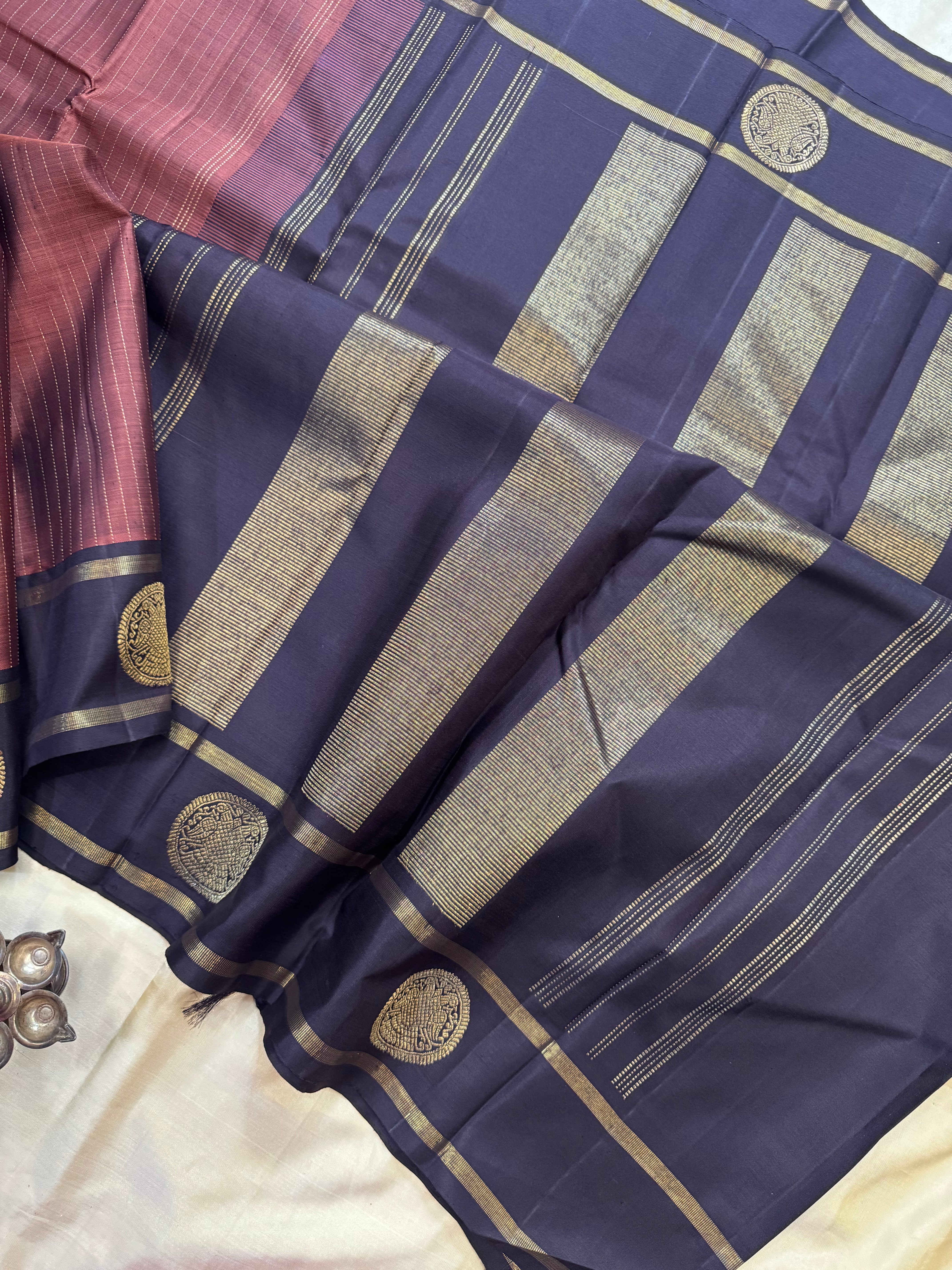 OOSIVANAM border Kolam Butta classic kanjipuram silk