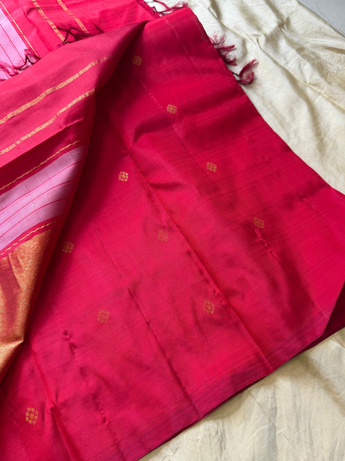 Thribhuvanam Korvai saree pink