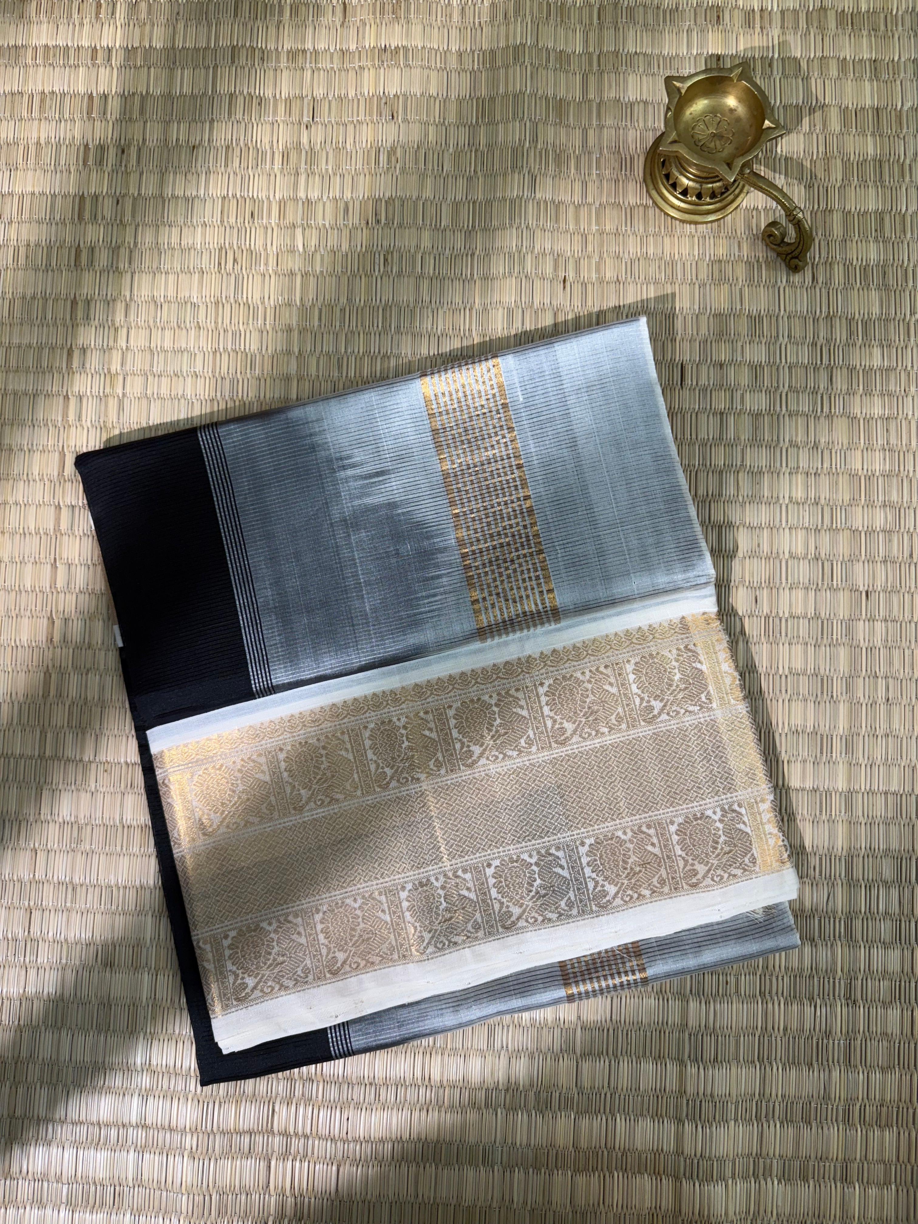 Black Korvai silk cotton