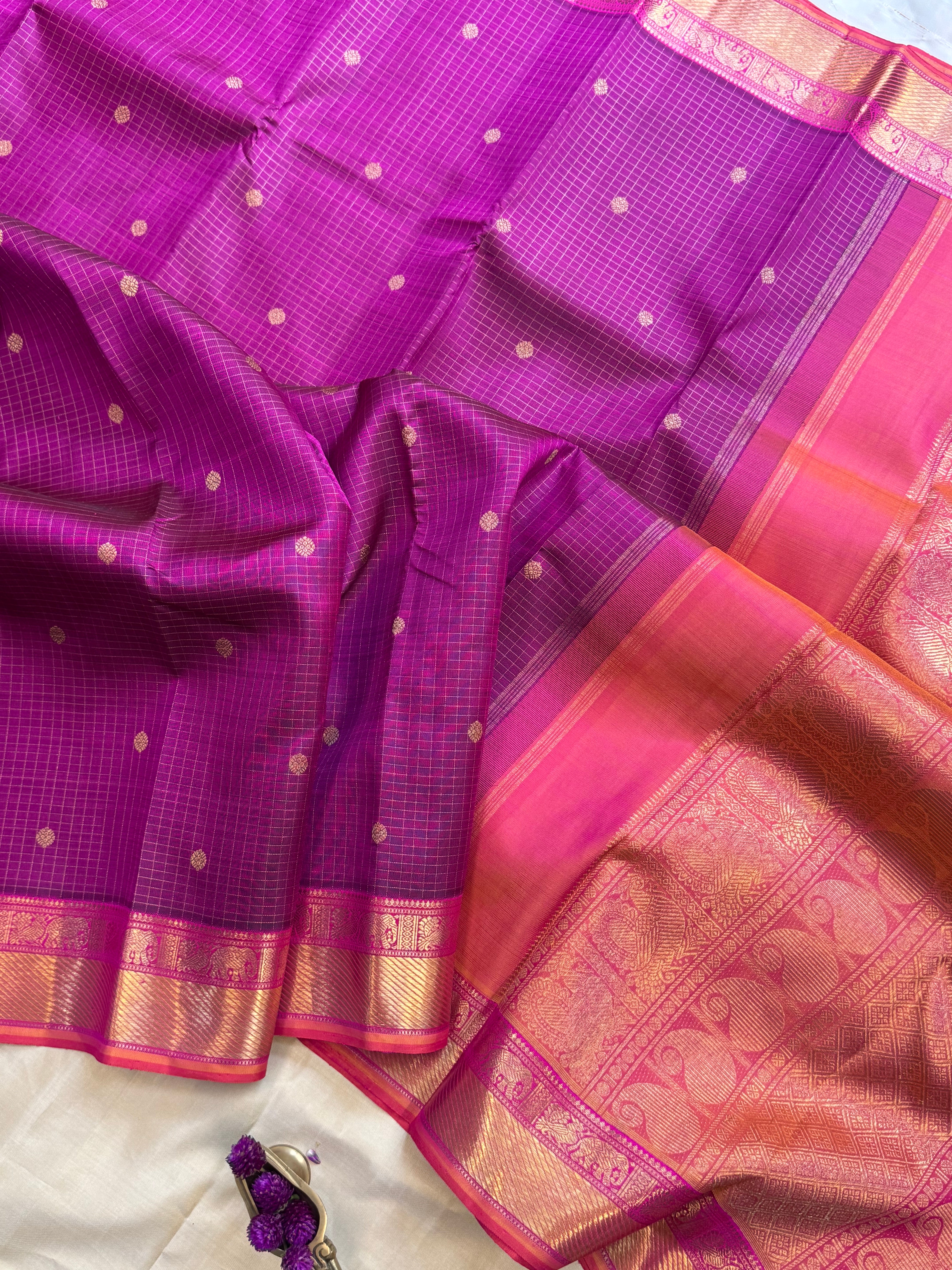 Vadamalli Zari Kattam / kanjipuram silk saree