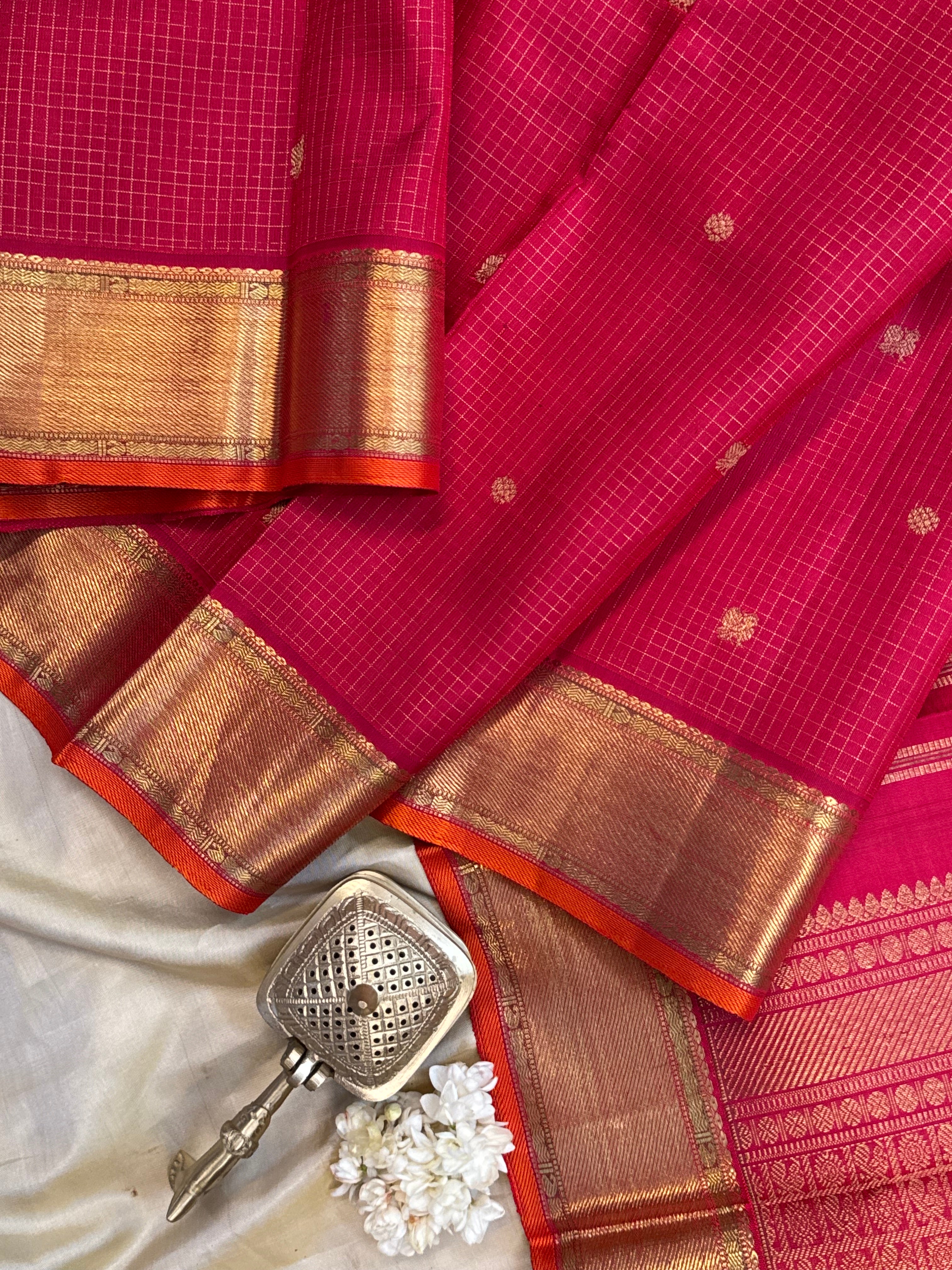Red zari kattam butta / Kanjipuram silk CLSA2129