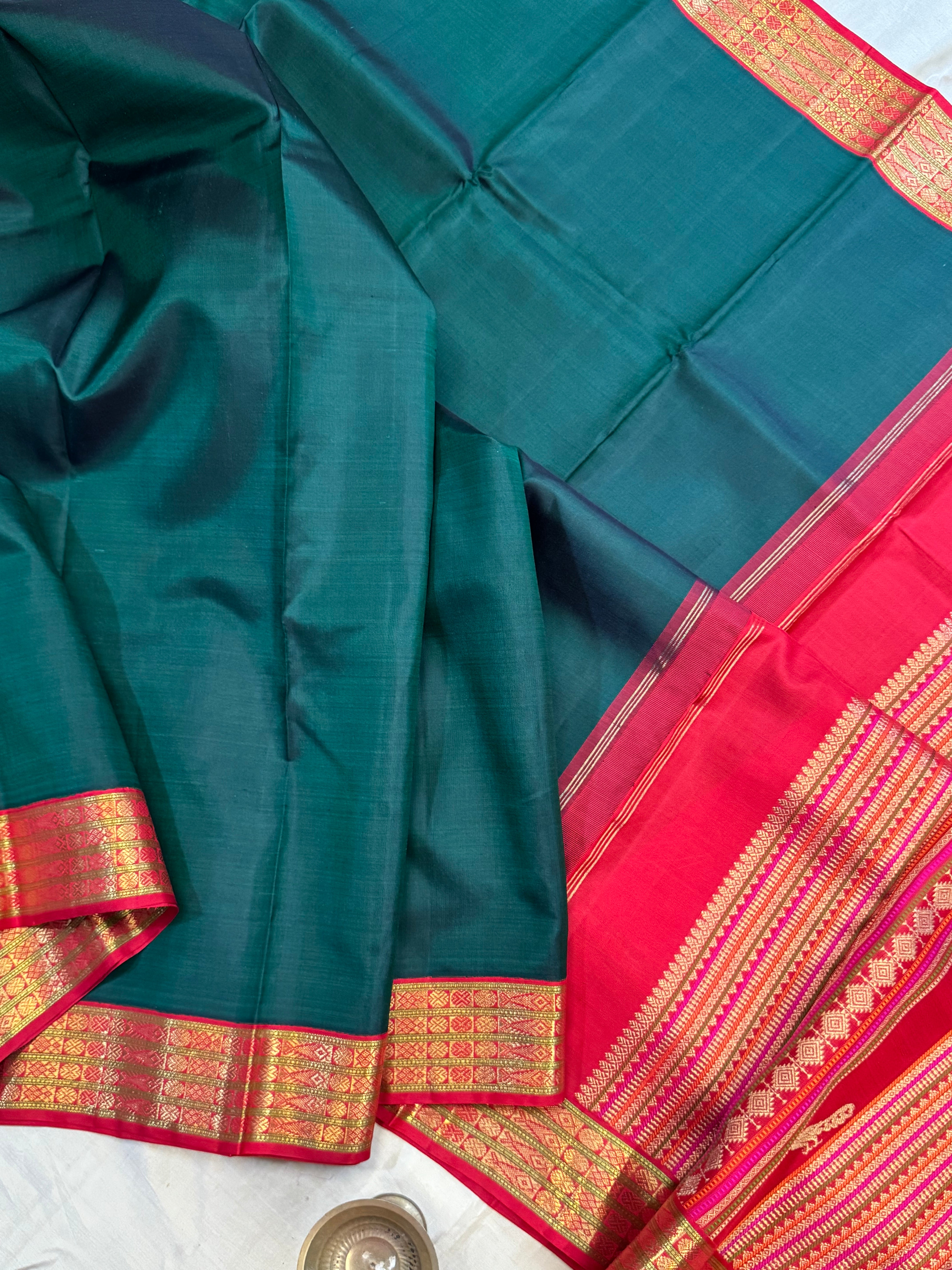 Bomkai inspired Korvai dual tone / Kanjipuram silk