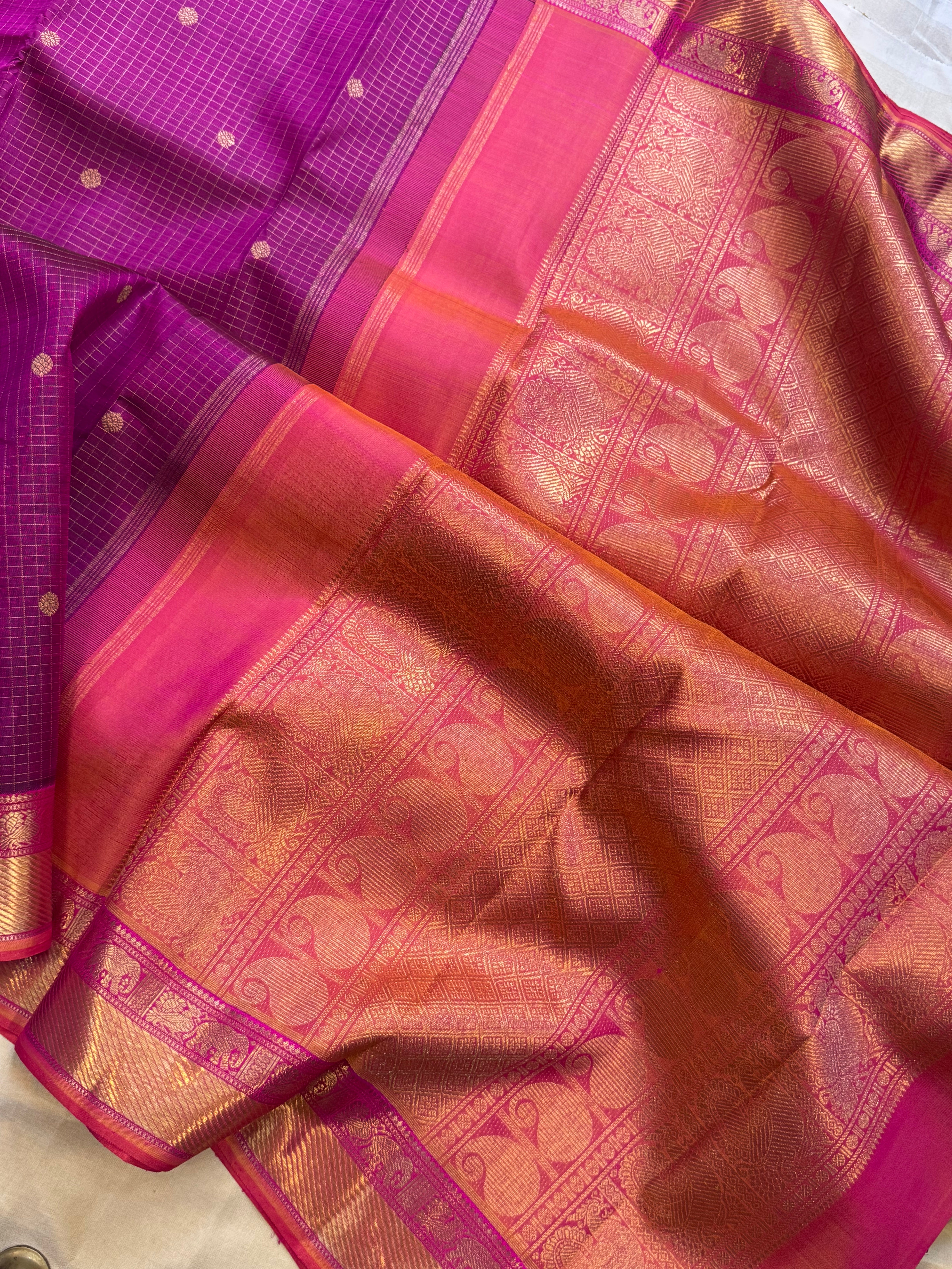 Vadamalli Zari Kattam / kanjipuram silk saree
