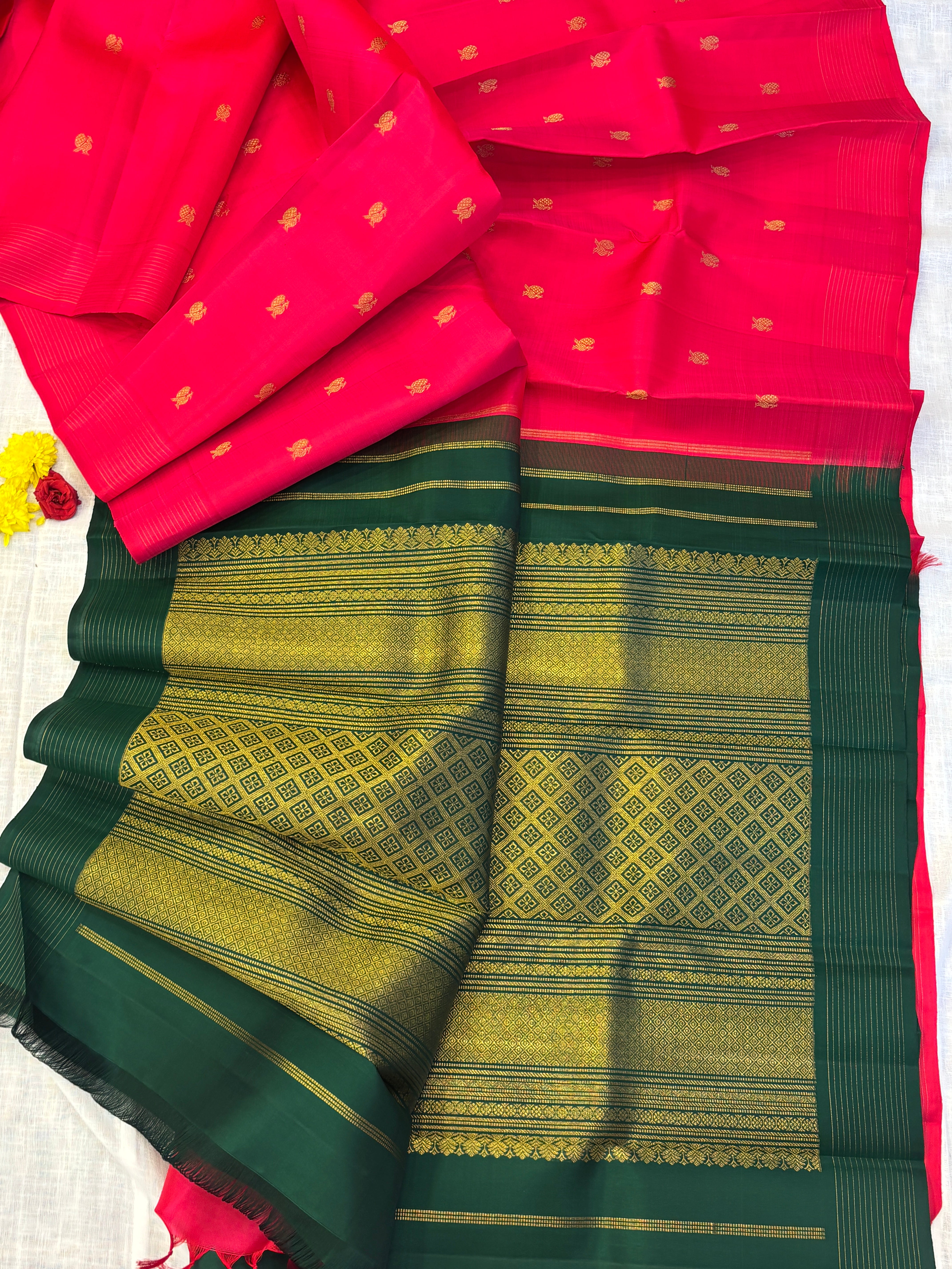 Pink annam butta / kanjipuram silk