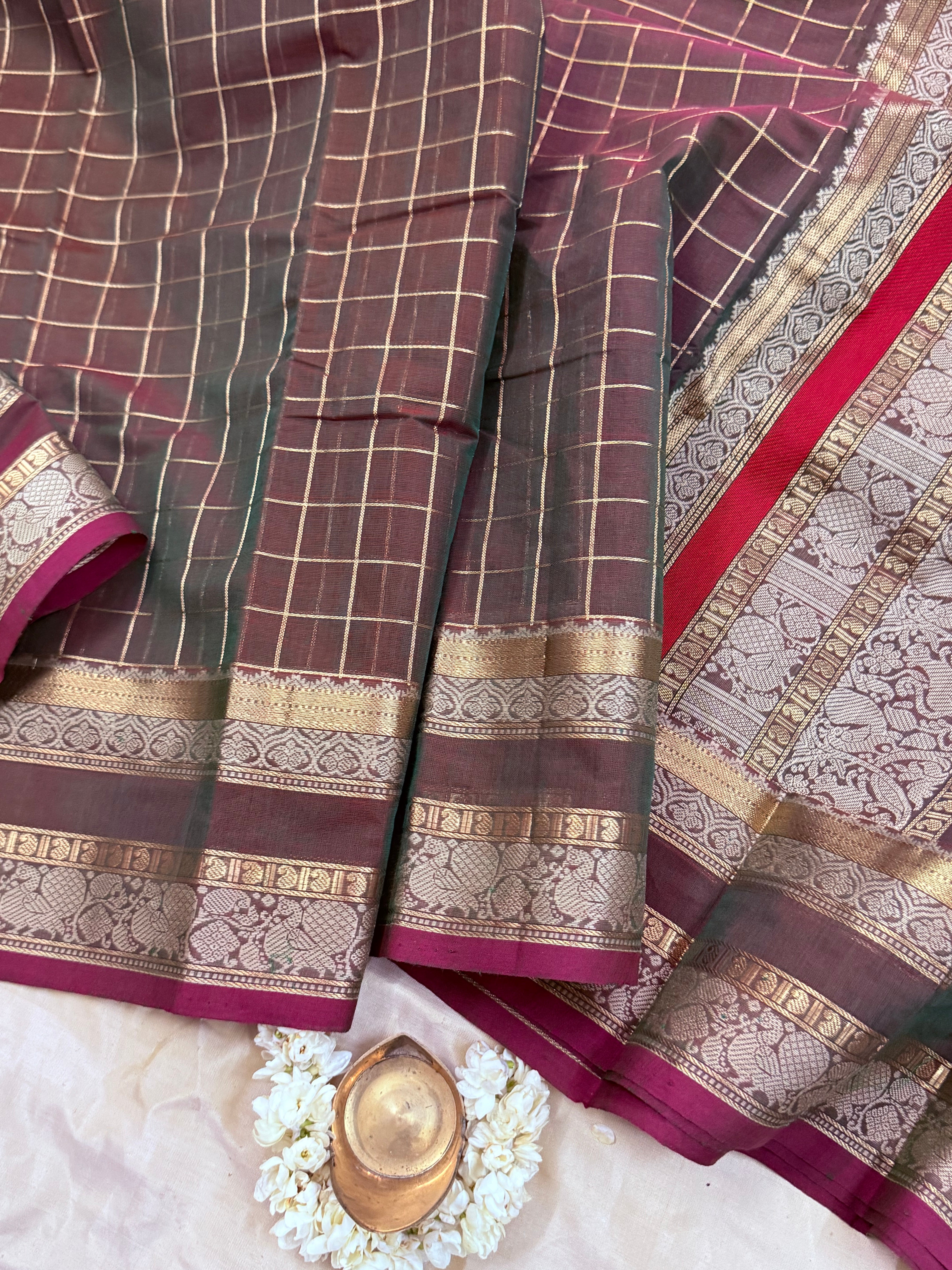 Maanthulir shot pink kattam / Kanchi Cotton