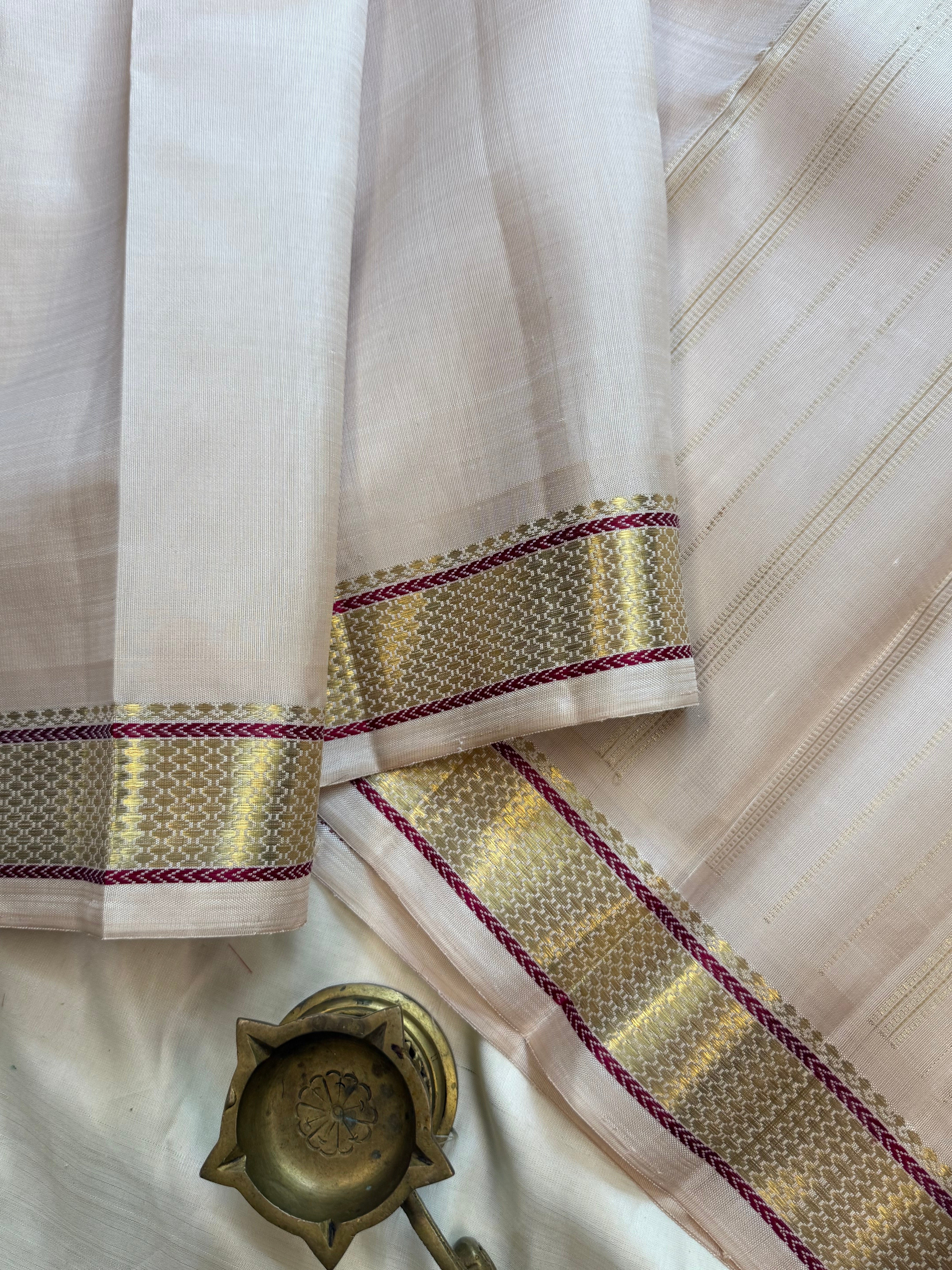 Veshti style saree / simple kanjipuram silk CLSA9768