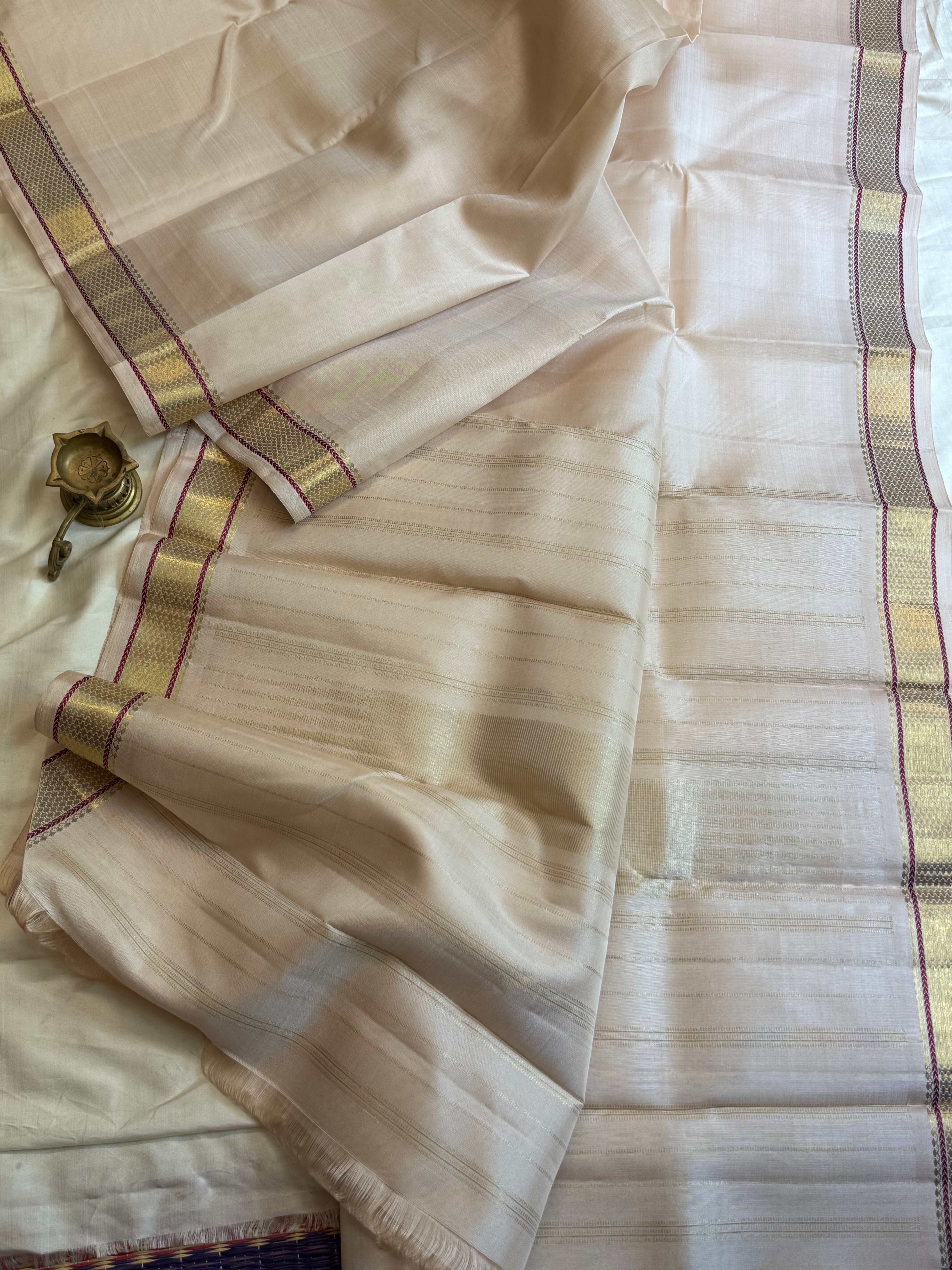 Veshti style saree / simple kanjipuram silk CLSA9768