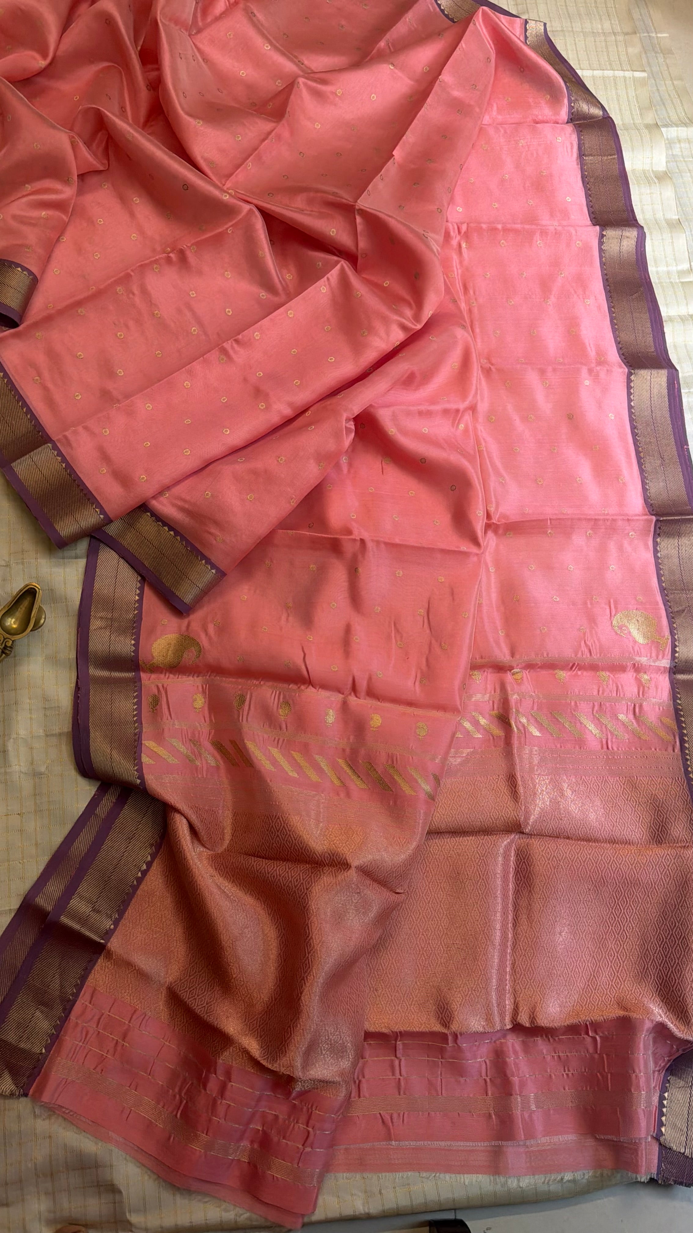 Revival ektara Butta Chanderi silk