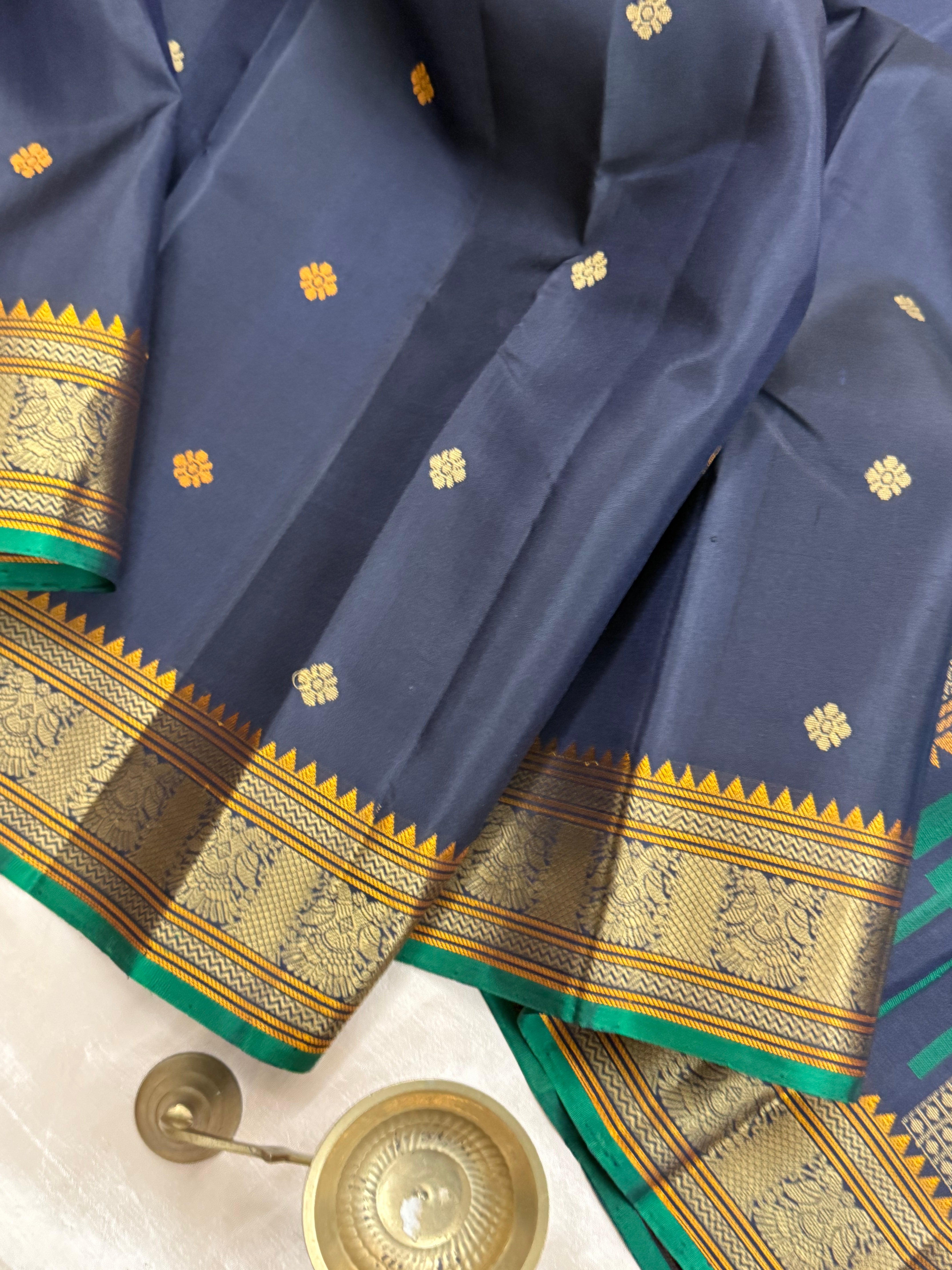Deep midnight blue / Varnangal Soft Silk