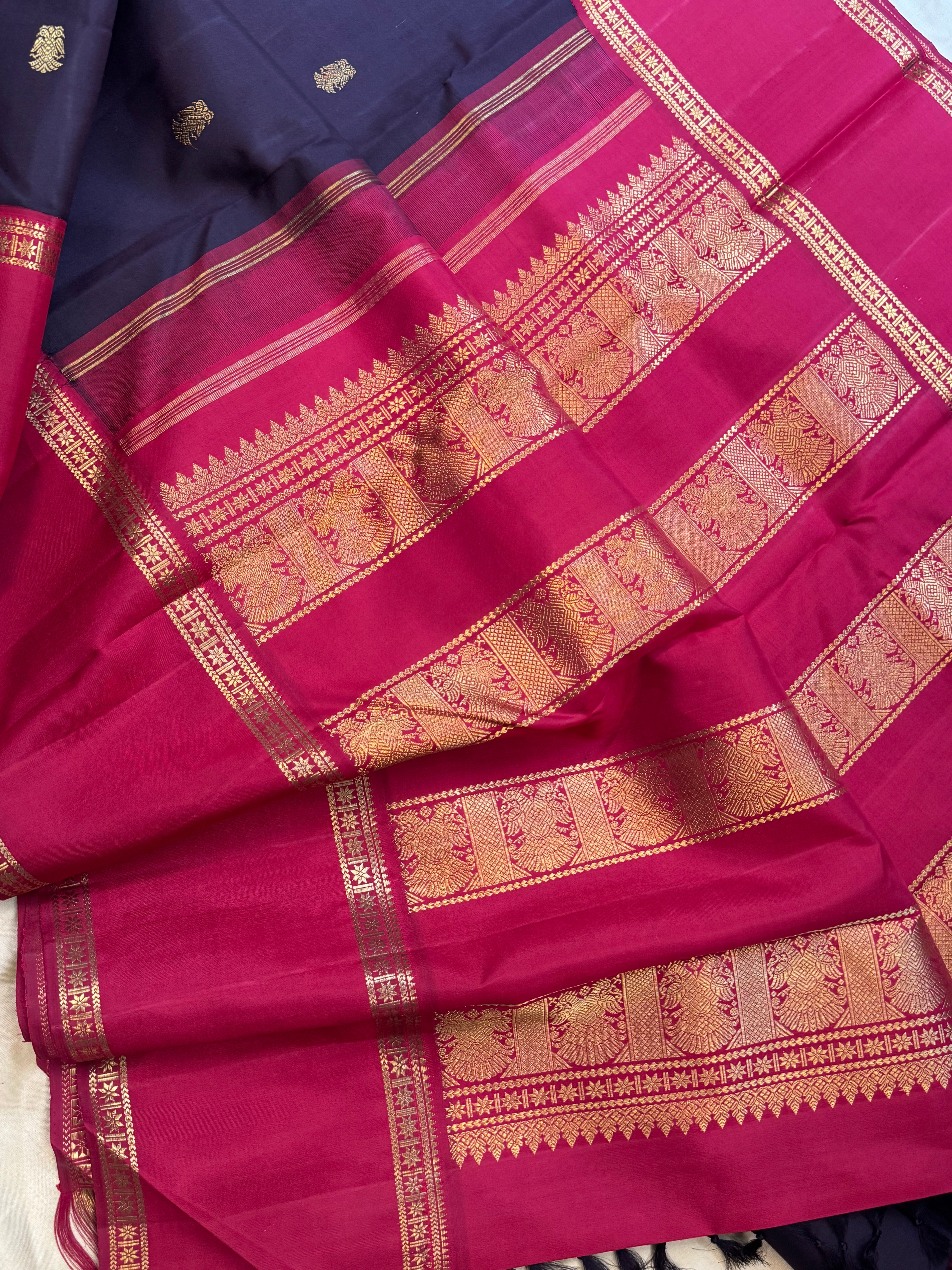 Kanchana retta pet Korvai kanjipuram silk.