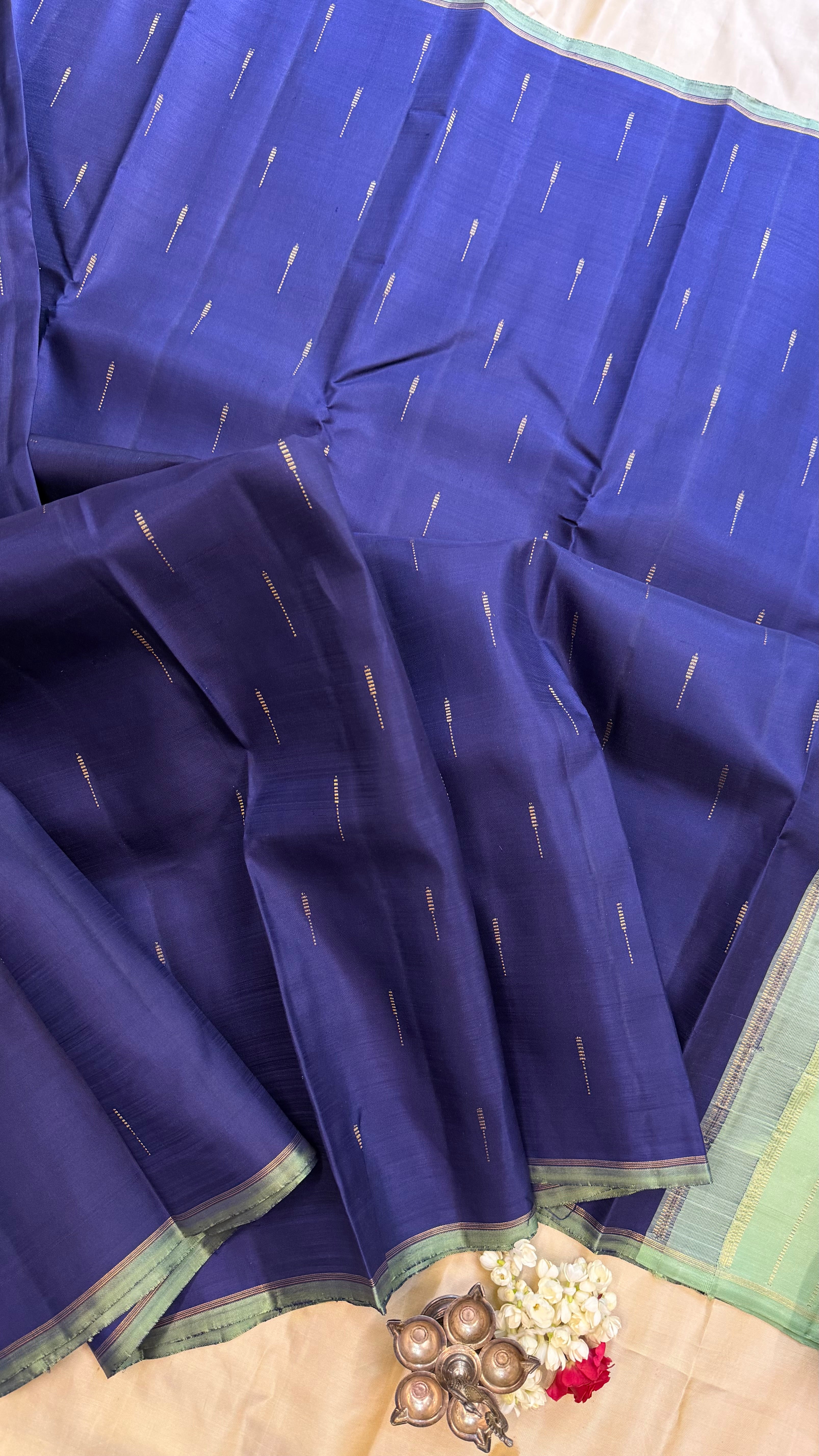 Purple borderless/ Kanjipuram Silk
