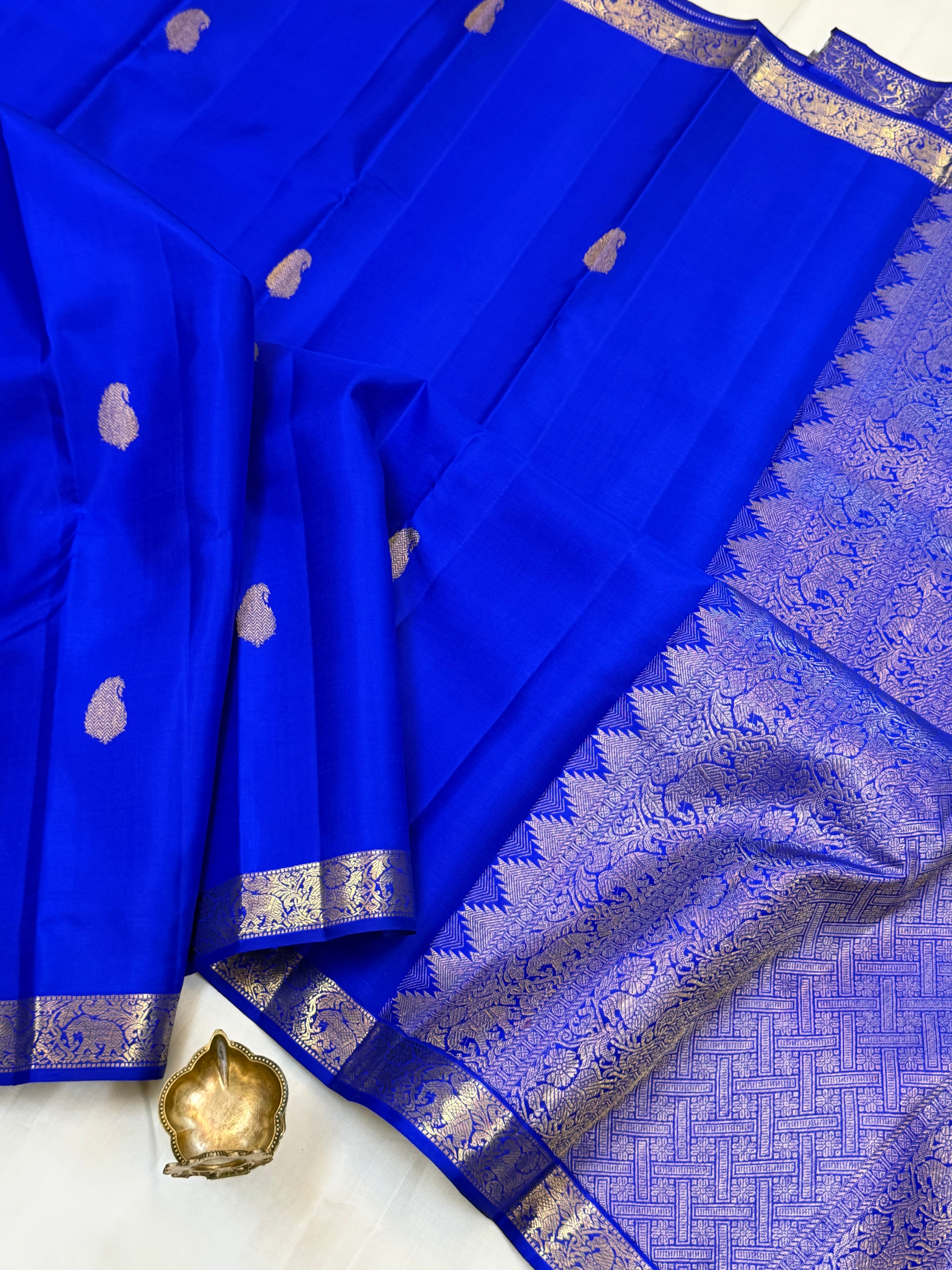 Ink blue budget friendly 2g Kanjipuram silk CLSA11010