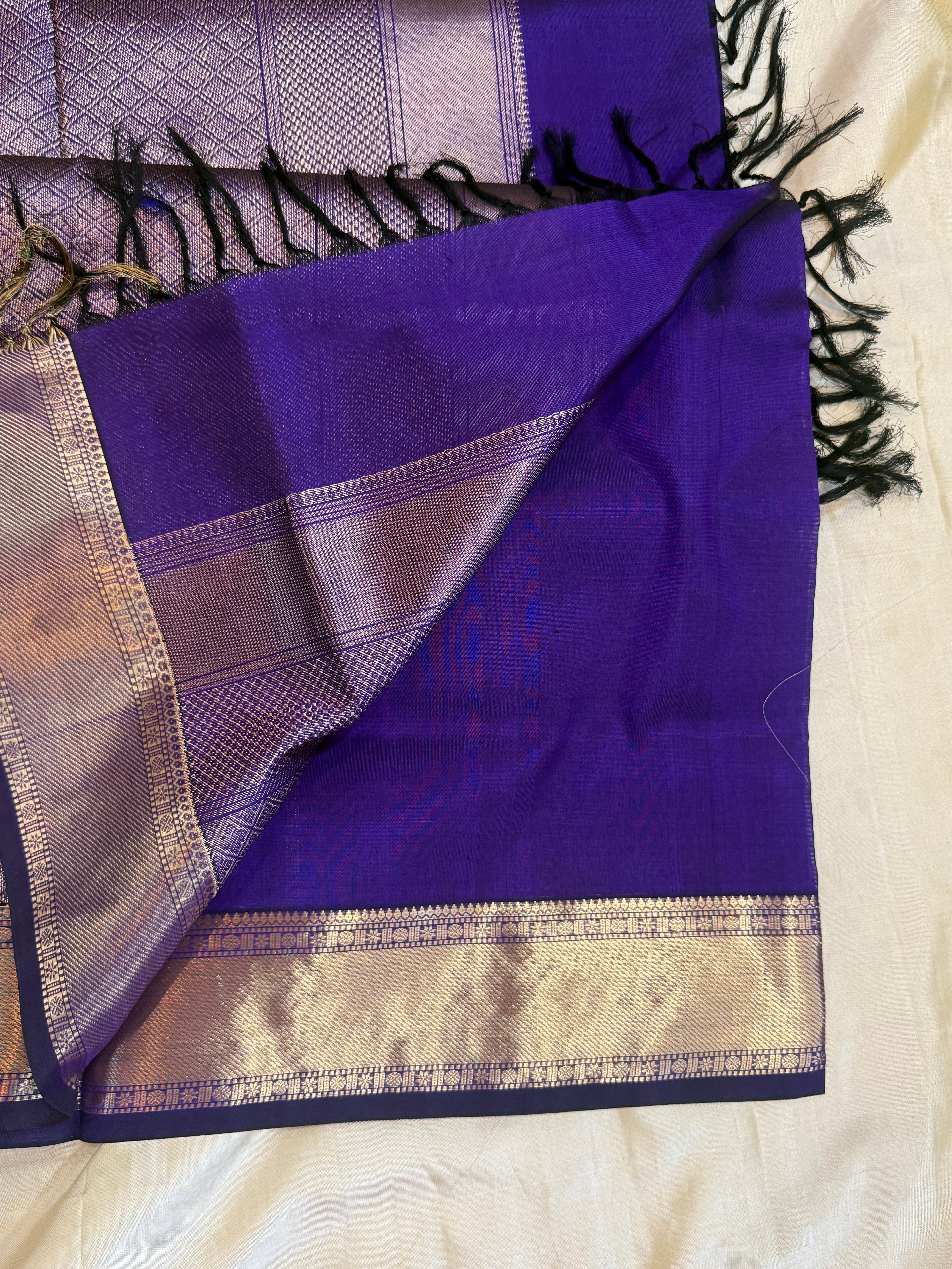 Purple Kattam mercidised premium silk cotton