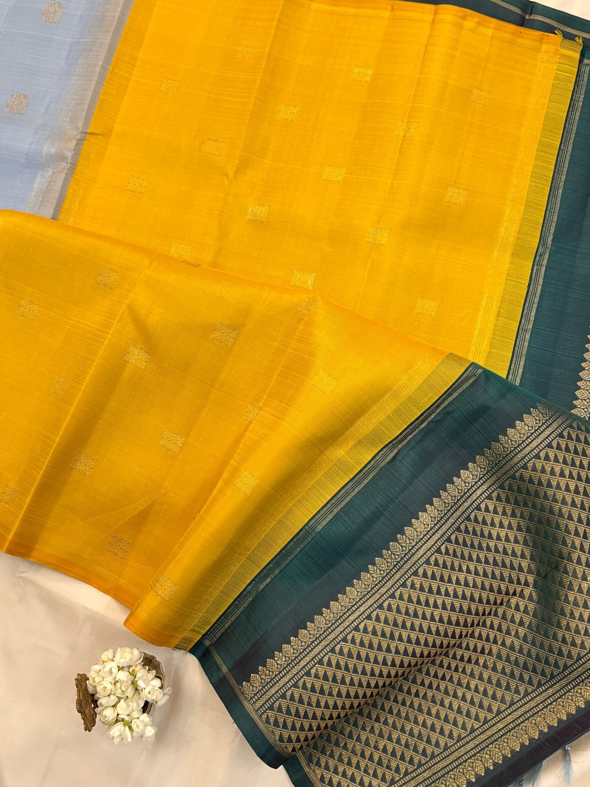 double Palla borderless / Kanjipuram Silk Saree CLSA11137