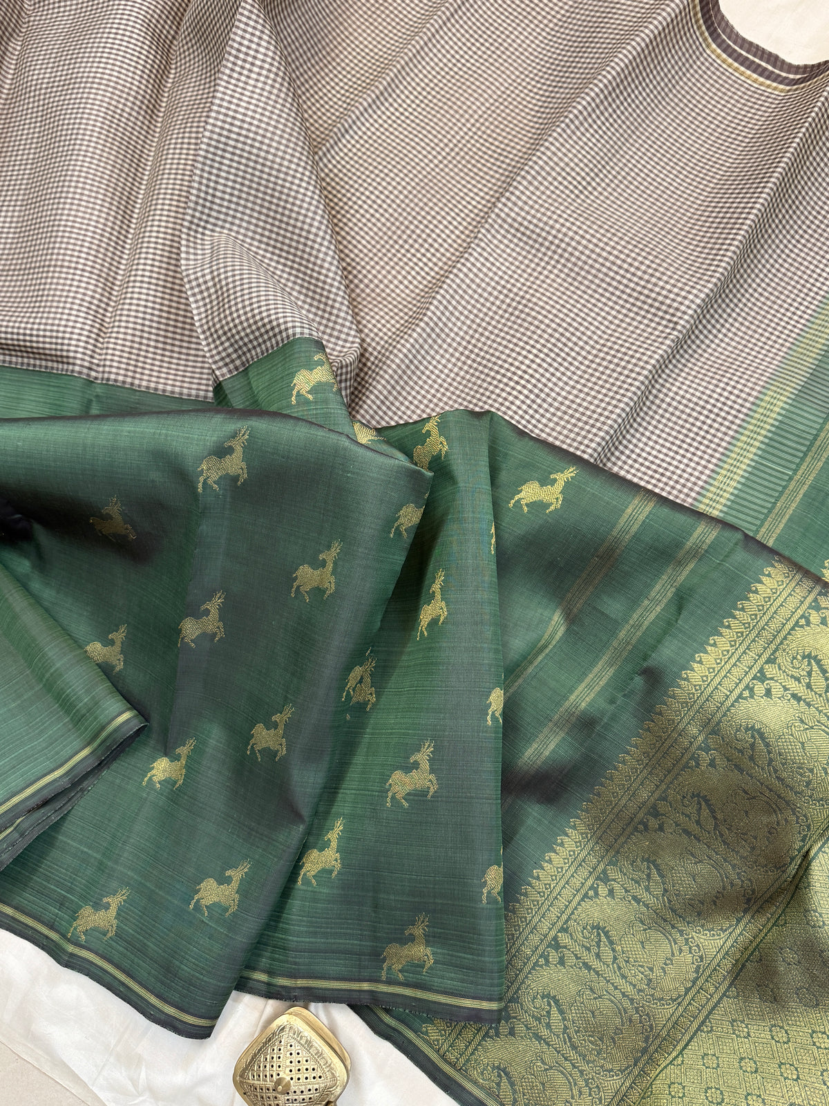 Organza Korvai / pure Zari Kanjipuram clsa 12156