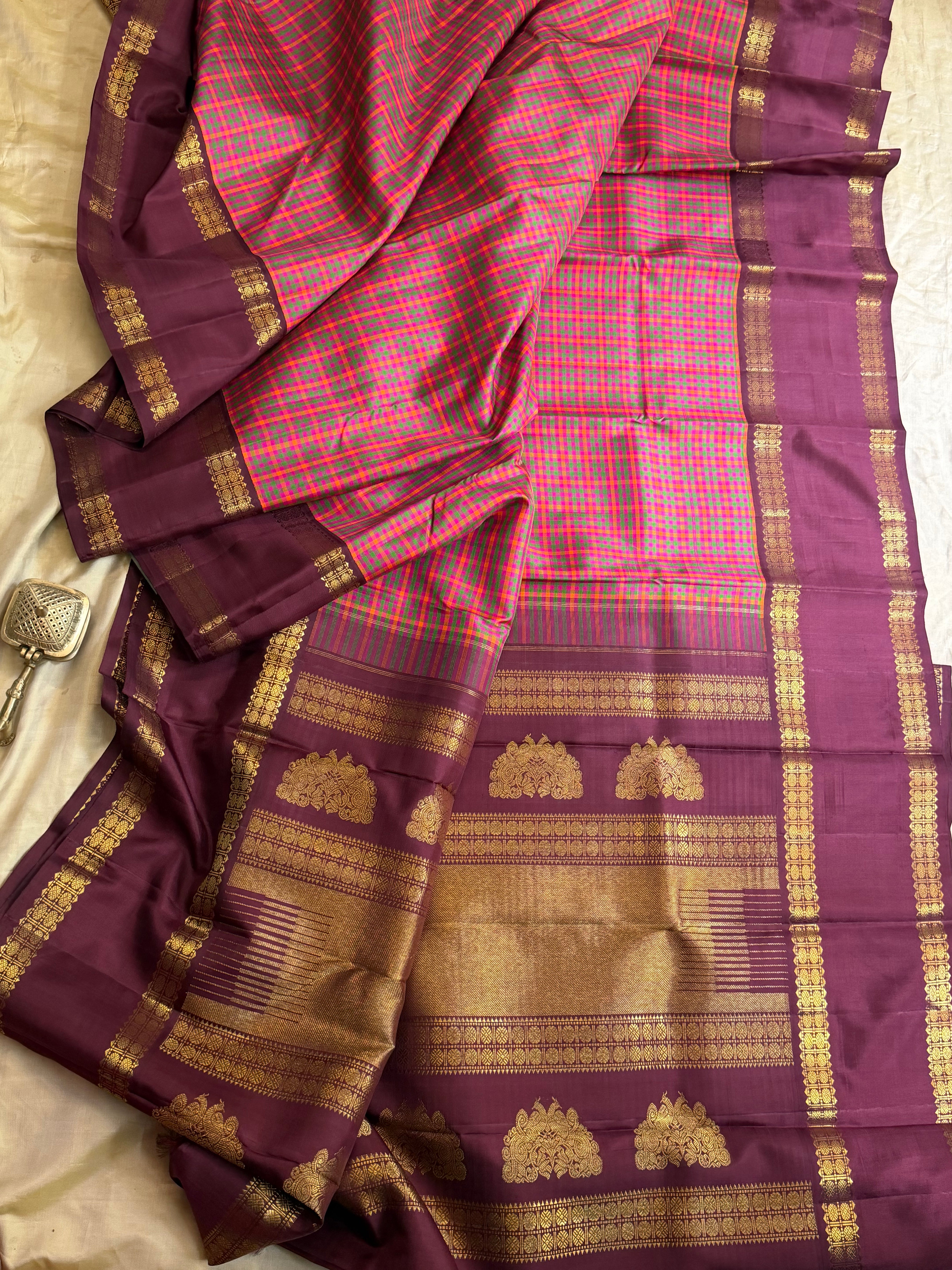 Vaijayanthi mala Kattam Korvai / Arani silk