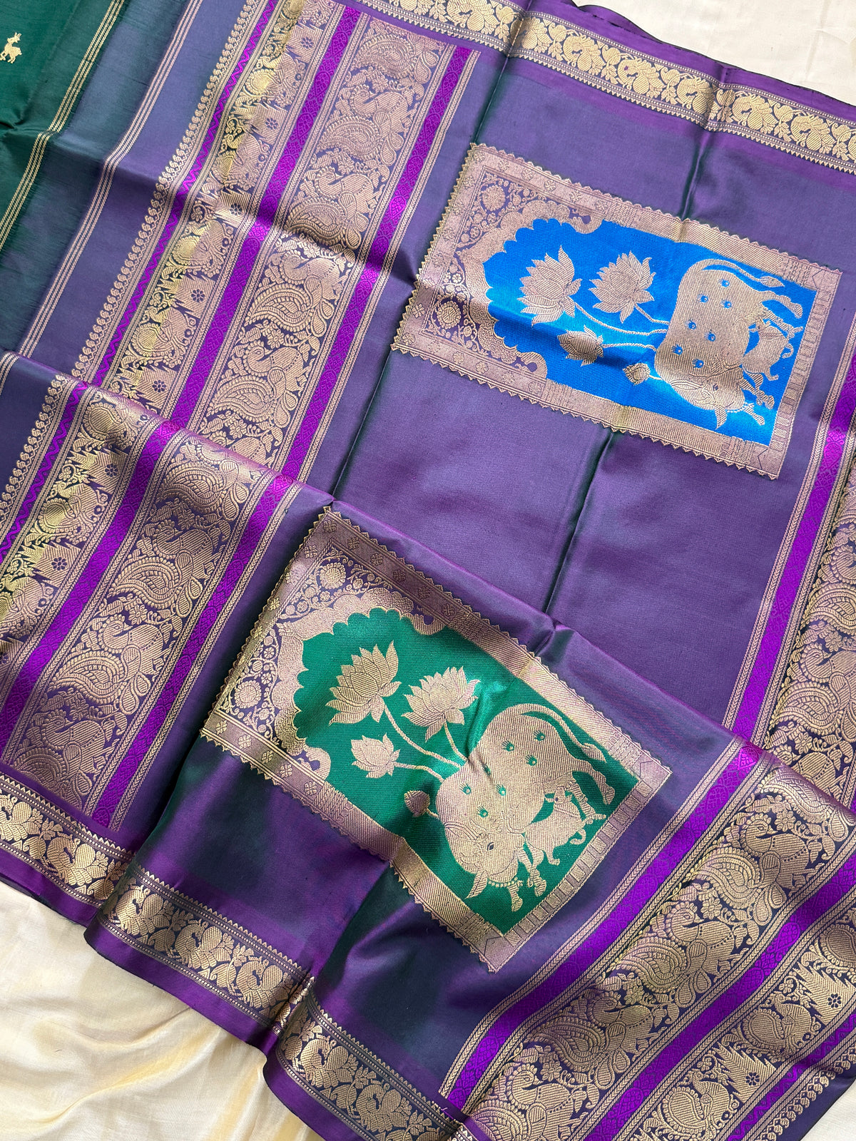 Green unique pallu / Special Edition Silk CLSA10193