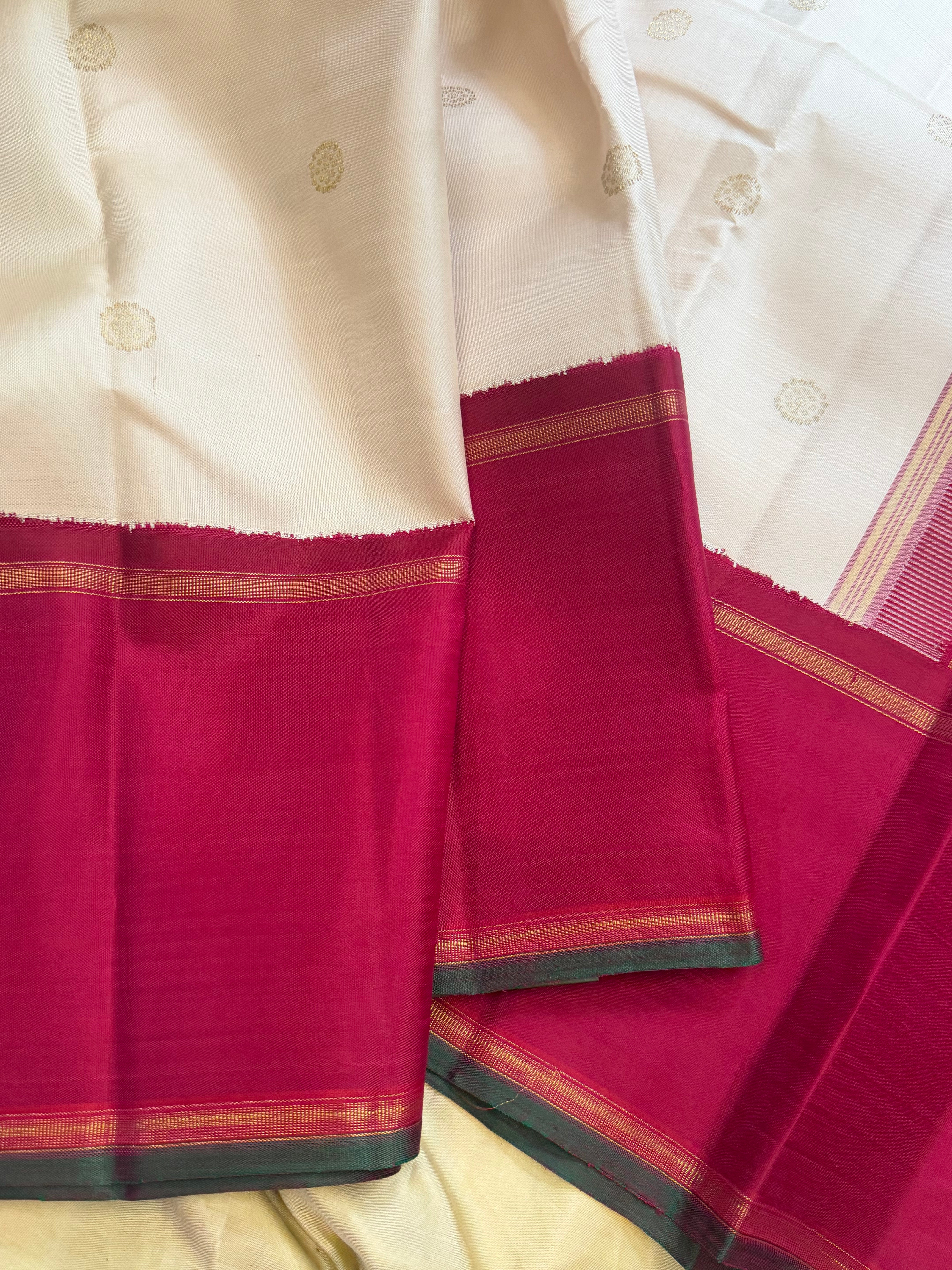 Maha : off white collection of Korvai Kanjipuram