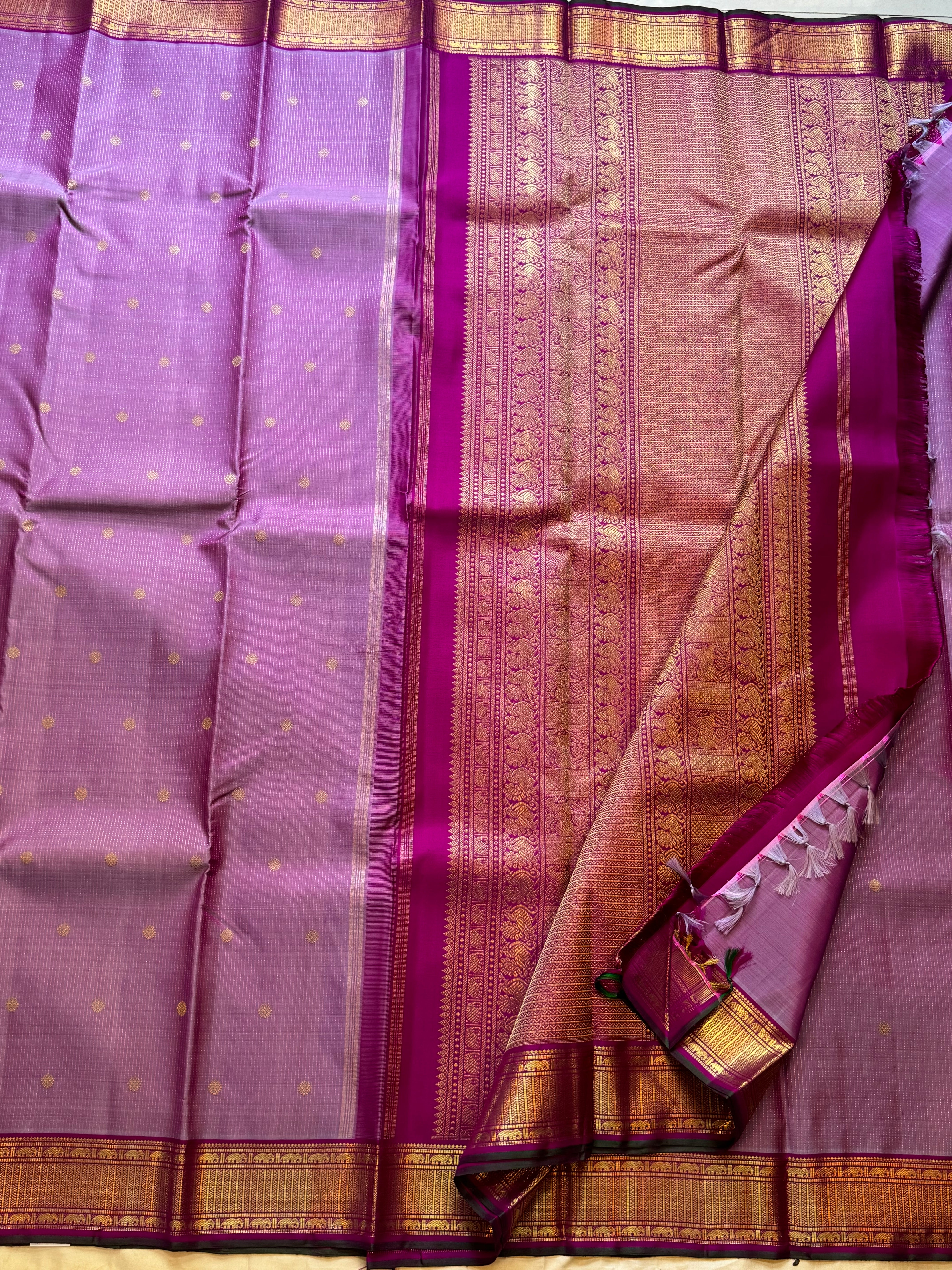 Dual tone oosivanam kanjipuram silk
