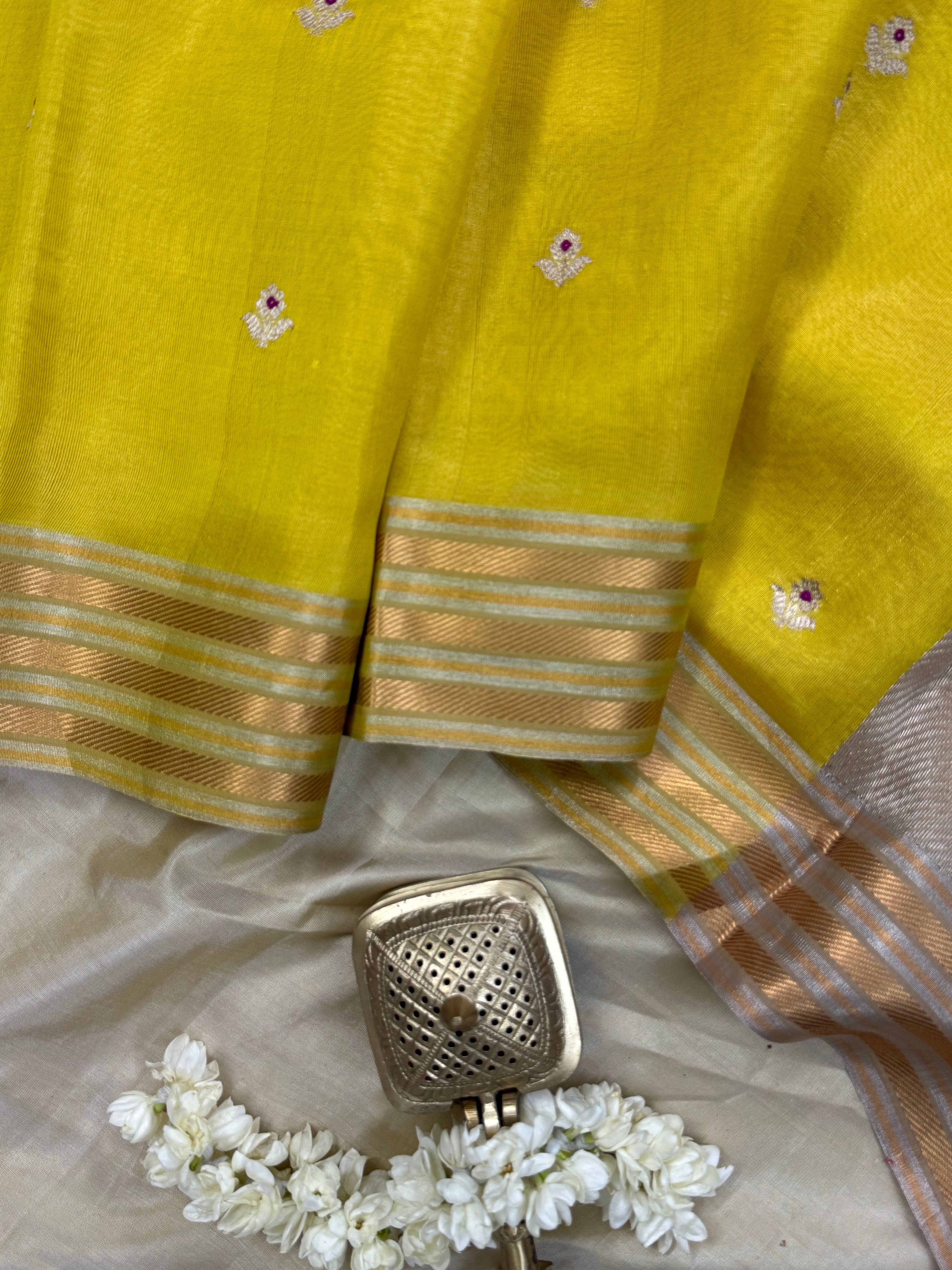 Lemon yellow / Chanderi Silk